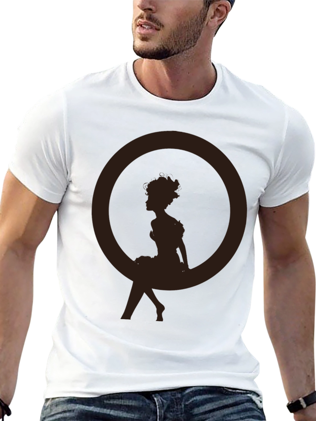 Silhouette Girl Tee - Casual Graphic T-Shirt