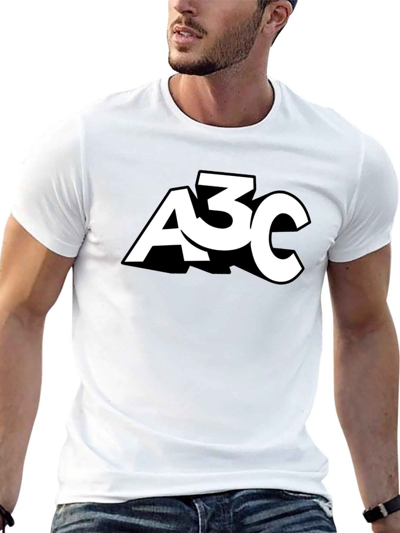 Mens Black A3C Graphic T-Shirt