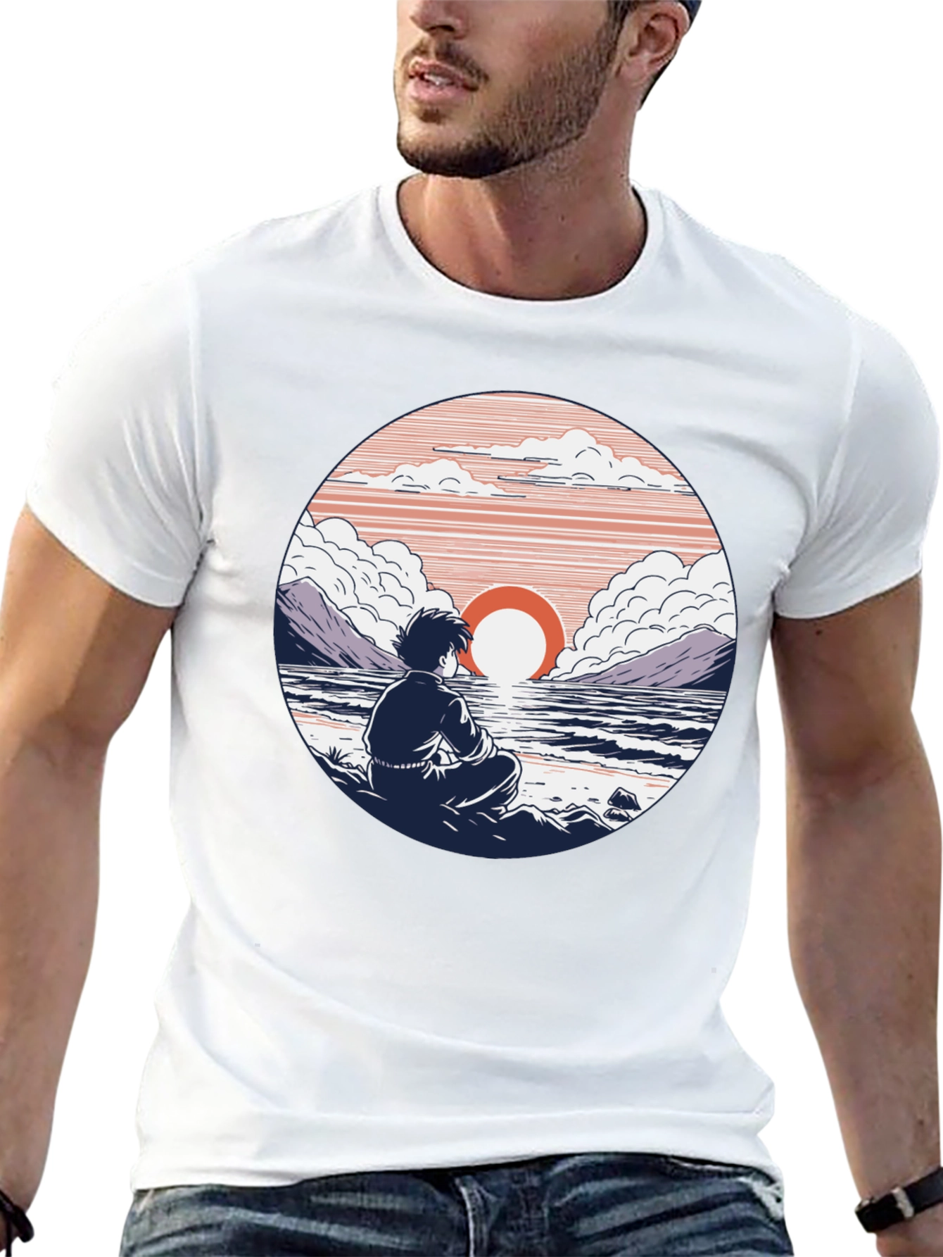Sunset Contemplation Graphic Tee - Unisex