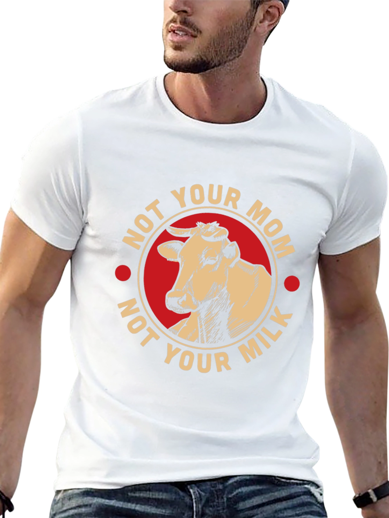 Vegan Not Your Mom Not Your Milk Black T-Shirt