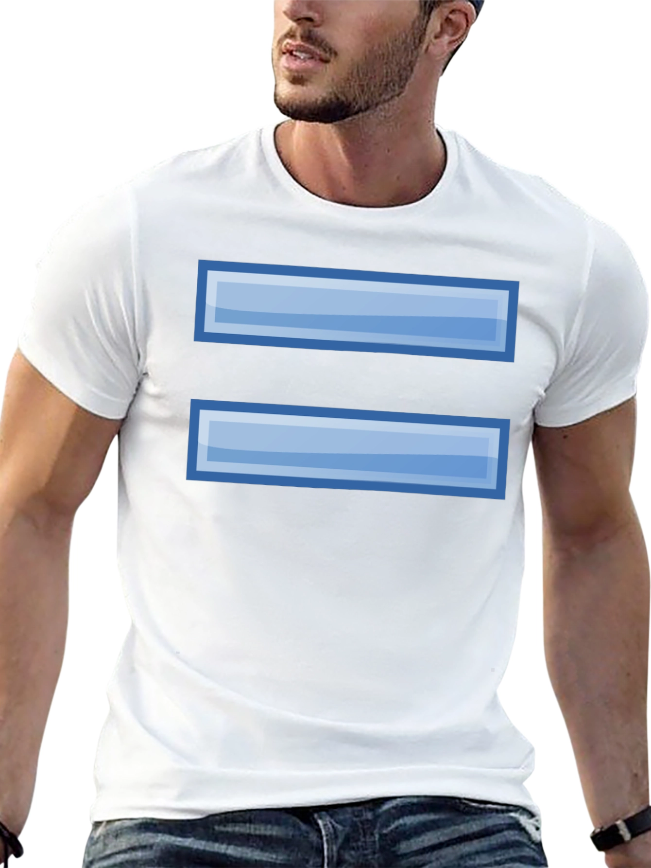 Pixelated Equals Sign Graphic Tee - Black