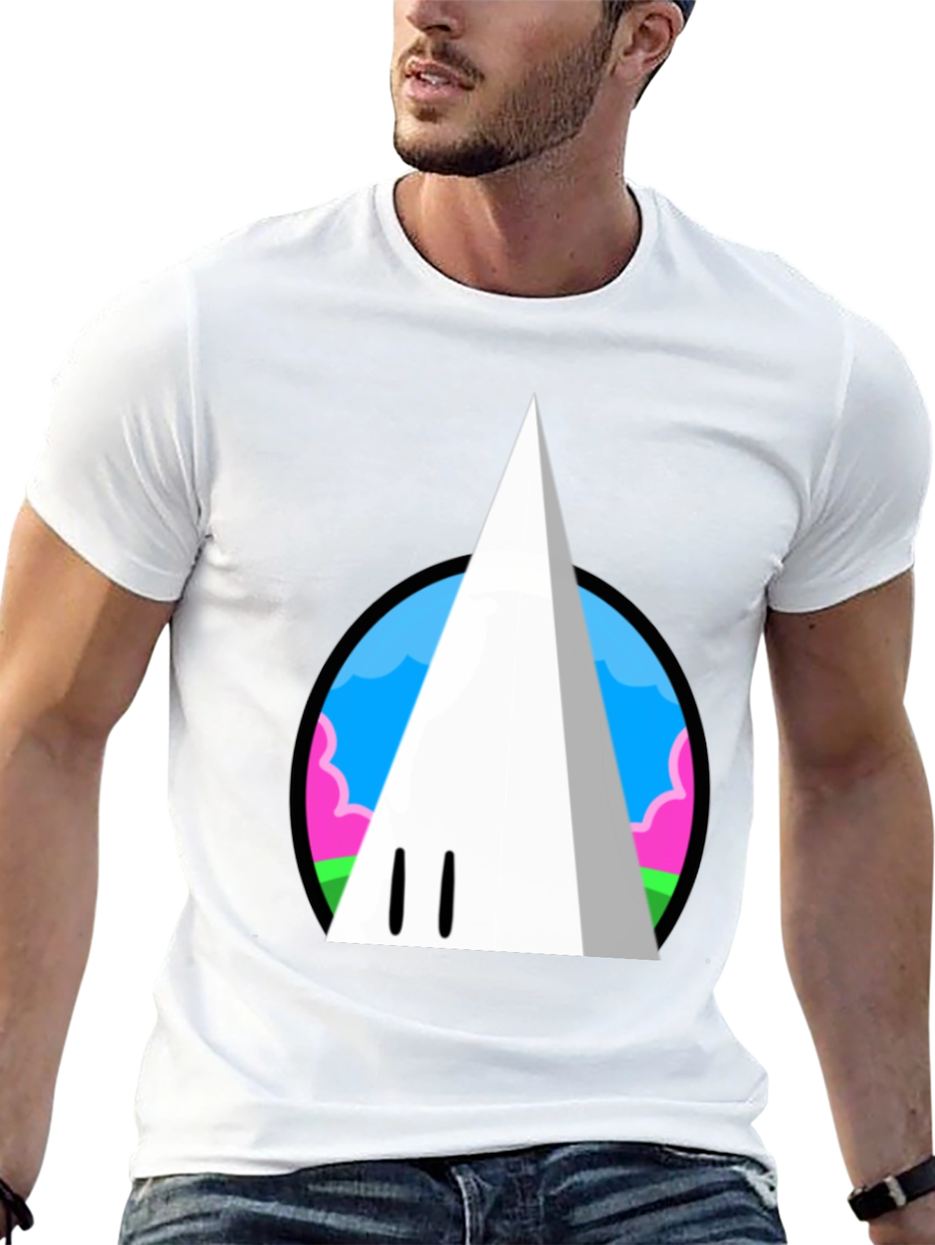 Funky Cloud Cone Graphic Tee - Black