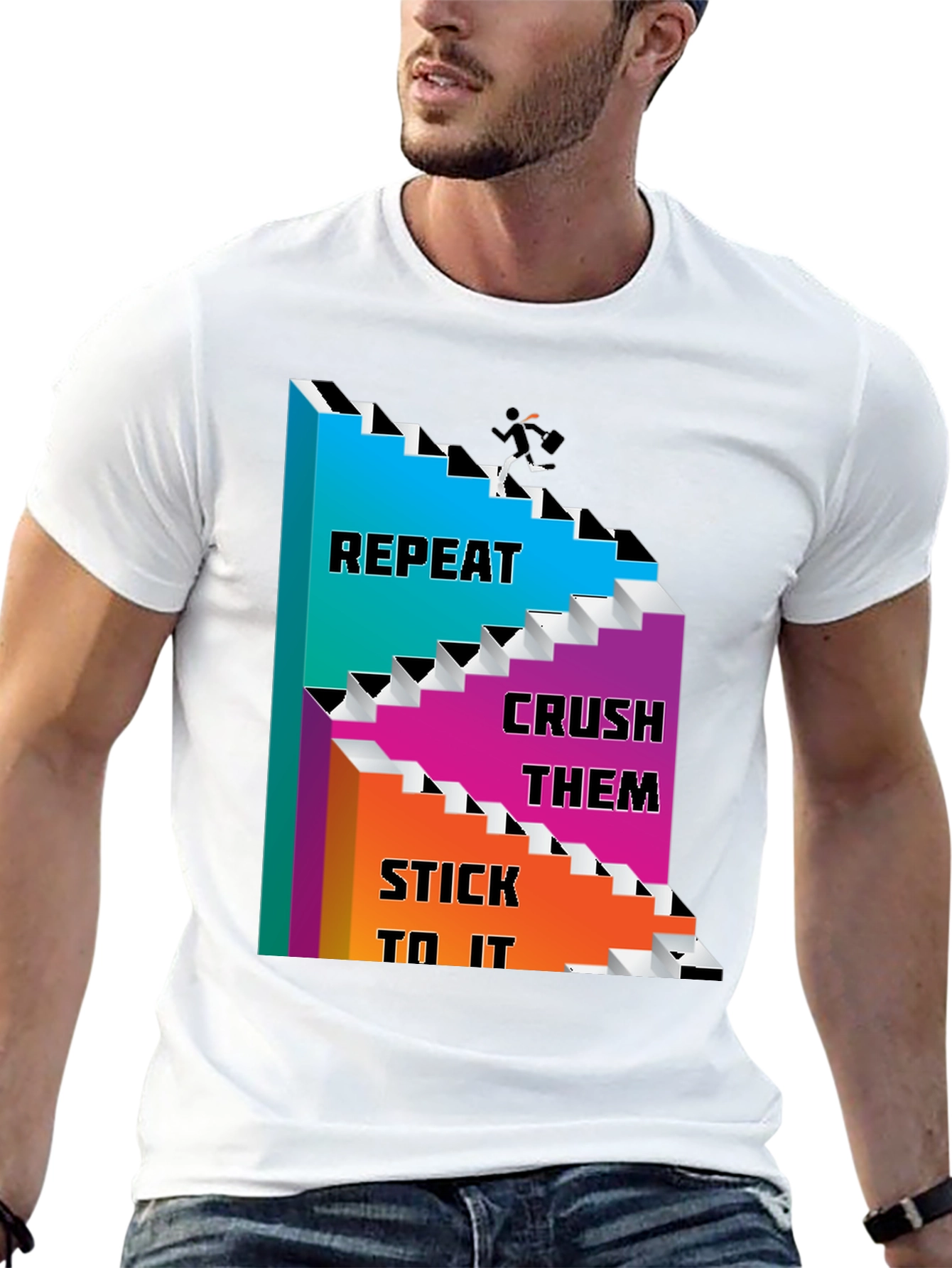 Motivational T-Shirt: Repeat Crush Stick