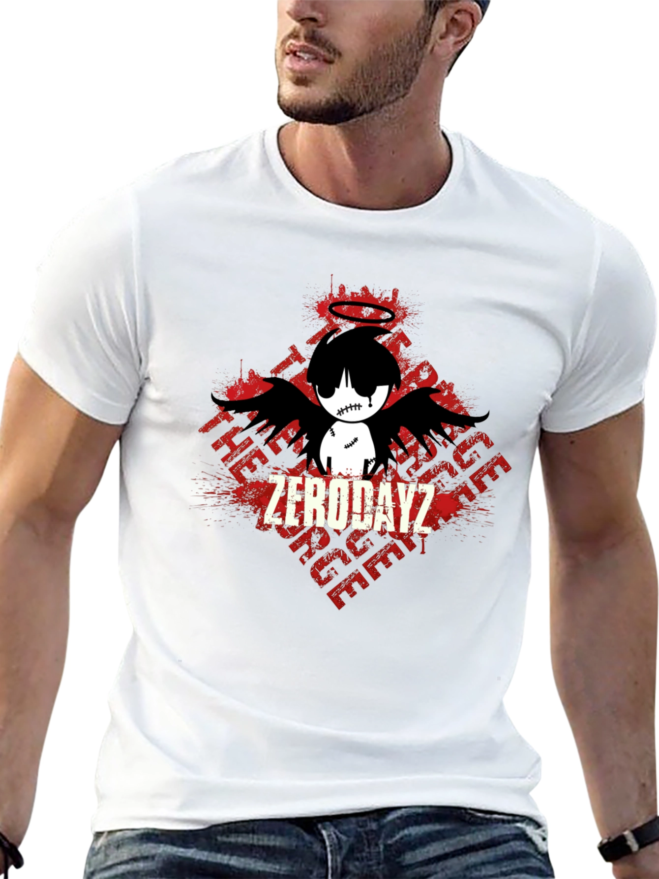 ZERODAYZ Angel Winged Graphic T-Shirt