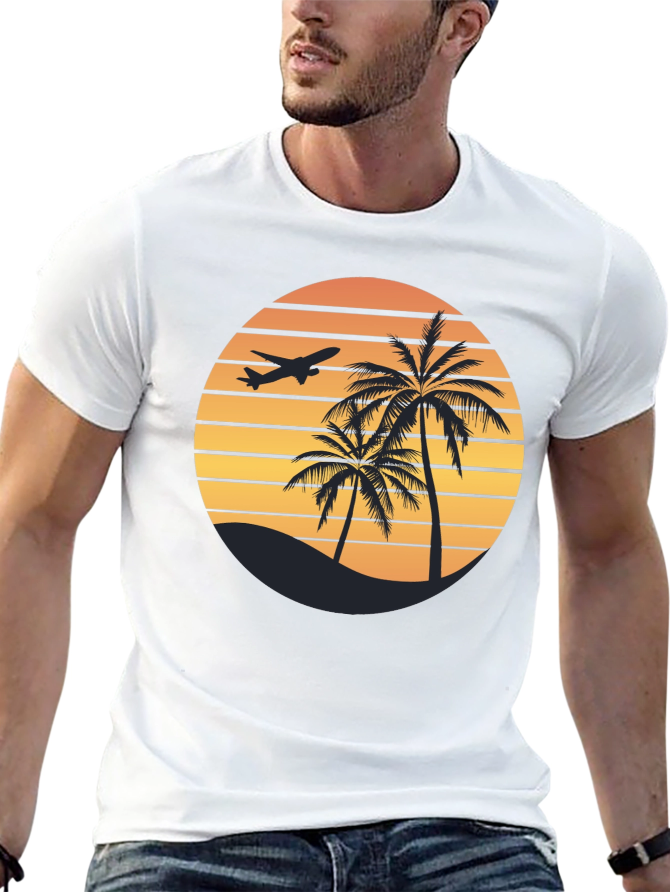 Tropical Sunset Graphic Tee - Island Vibes