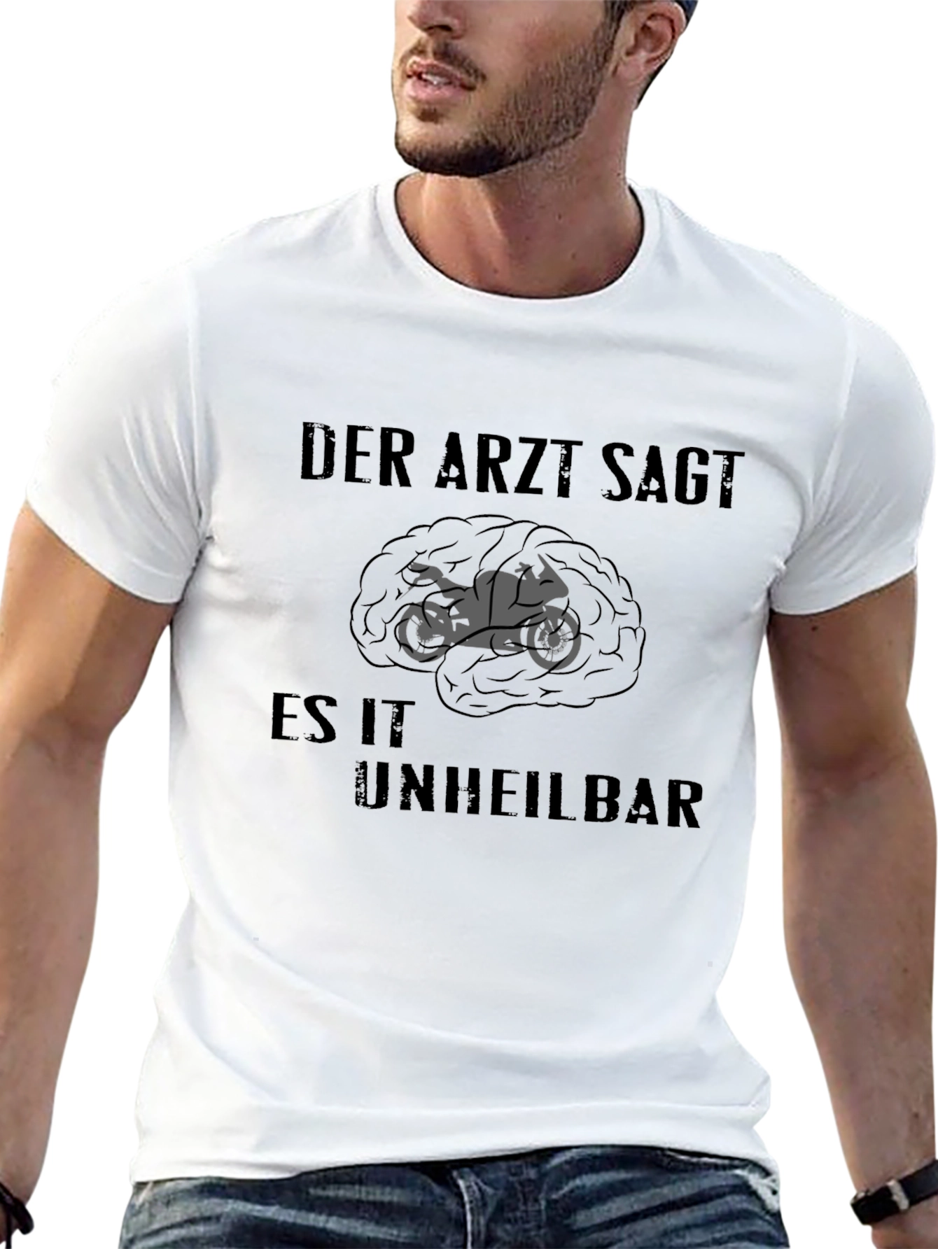 Der Arzt Sagt T-Shirt - Motorcycle Brain Graphic