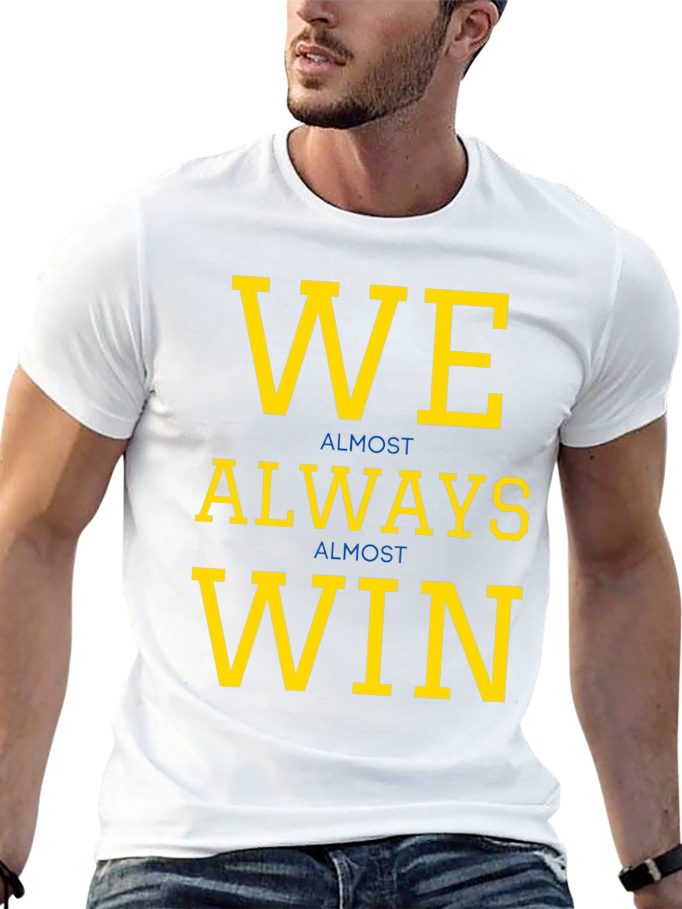 We Almost Always Win Graphic Tee - Black