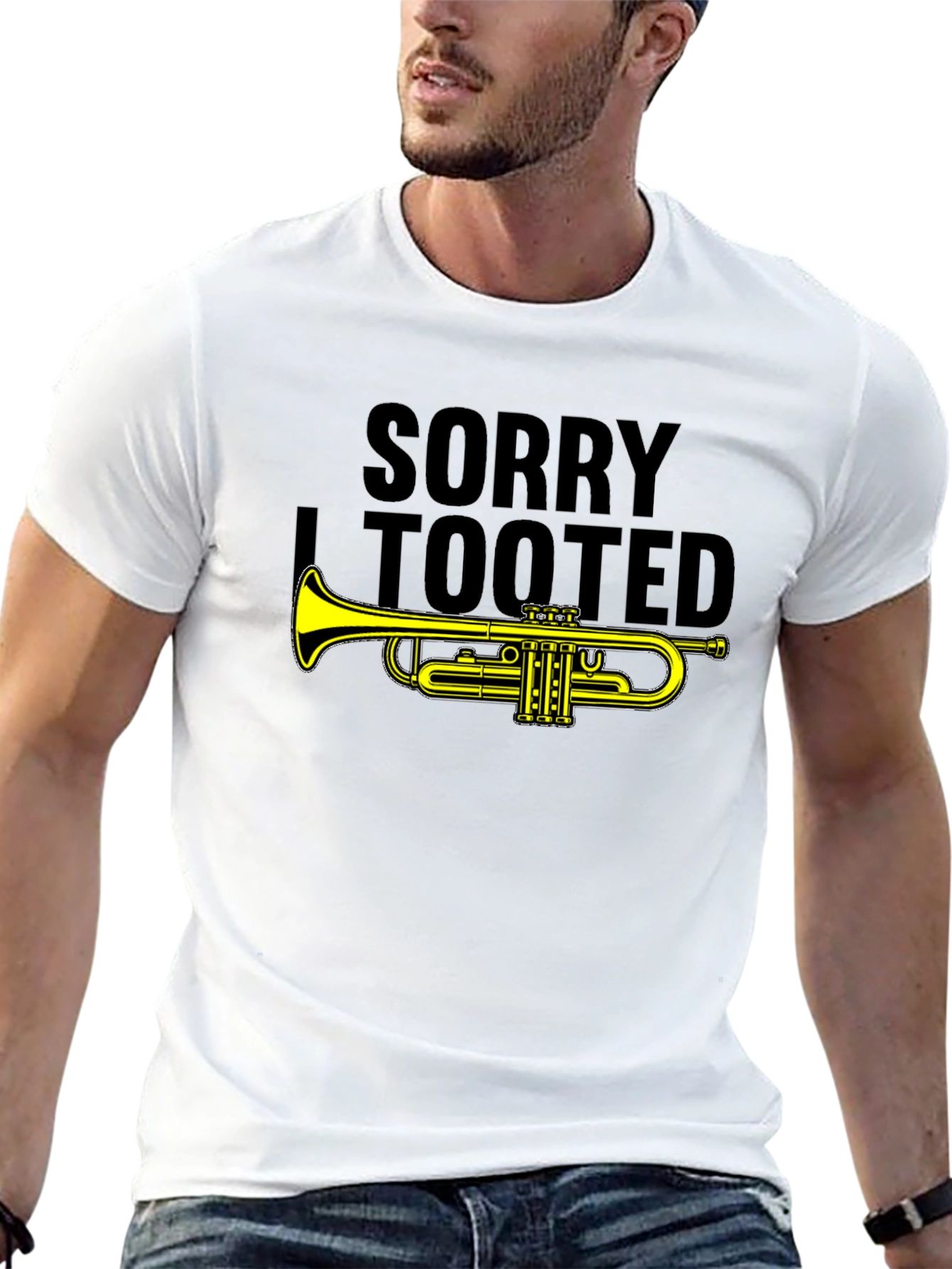 Sorry I Tooted Trumpet Graphic T-Shirt