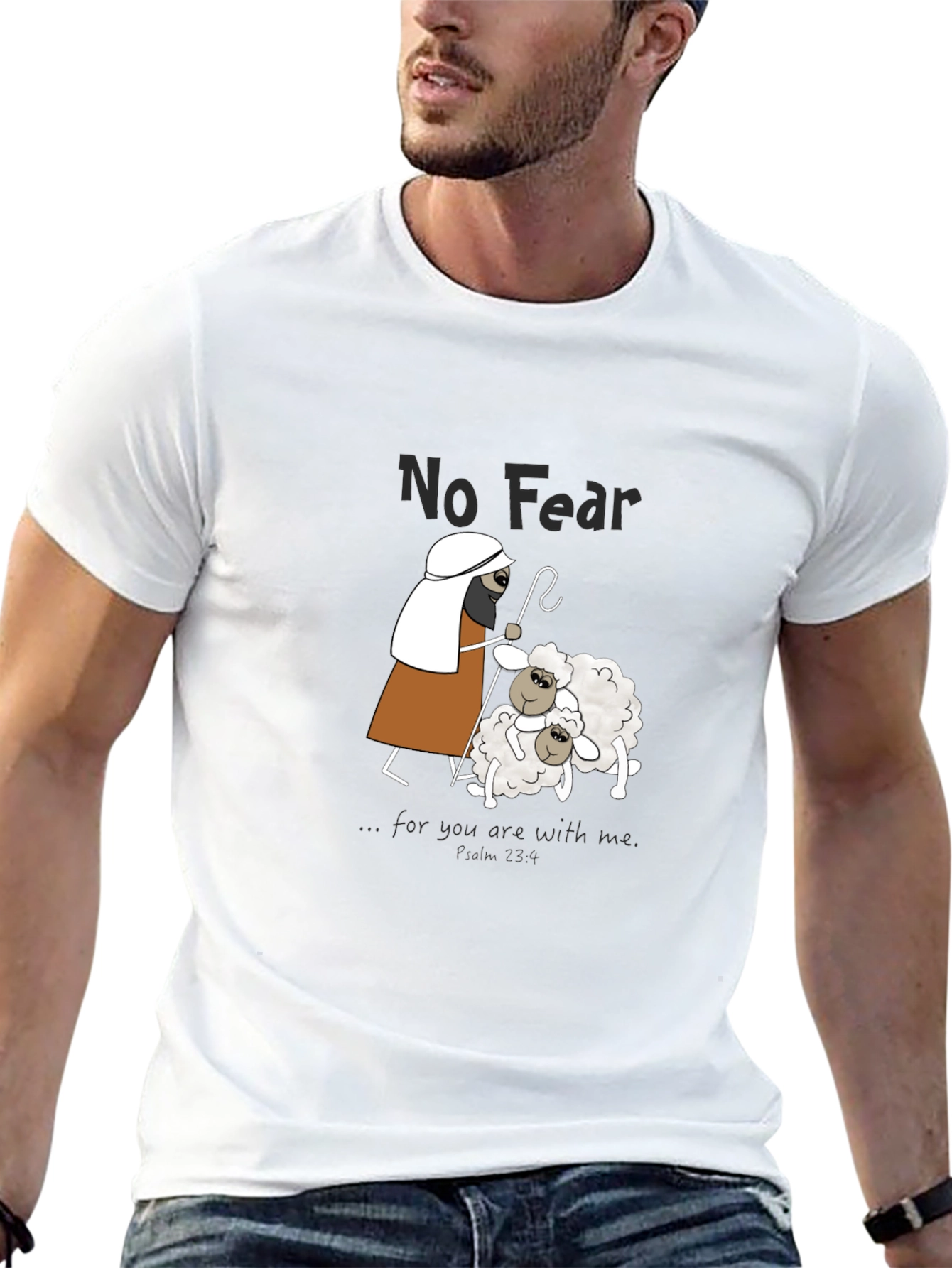 No Fear Sheep Graphic Tee - Black