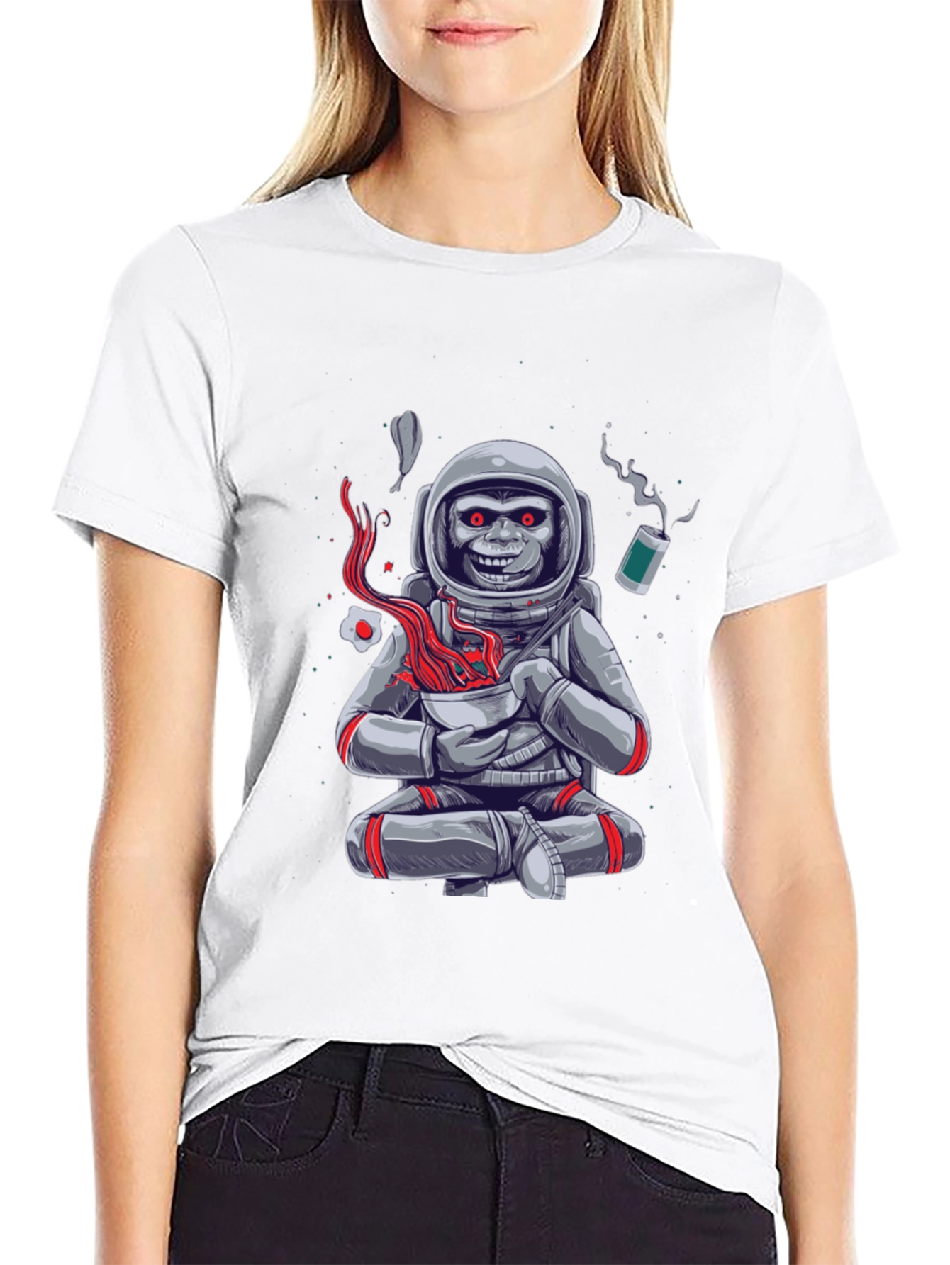 Astronaut Monkey Ramen T-Shirt