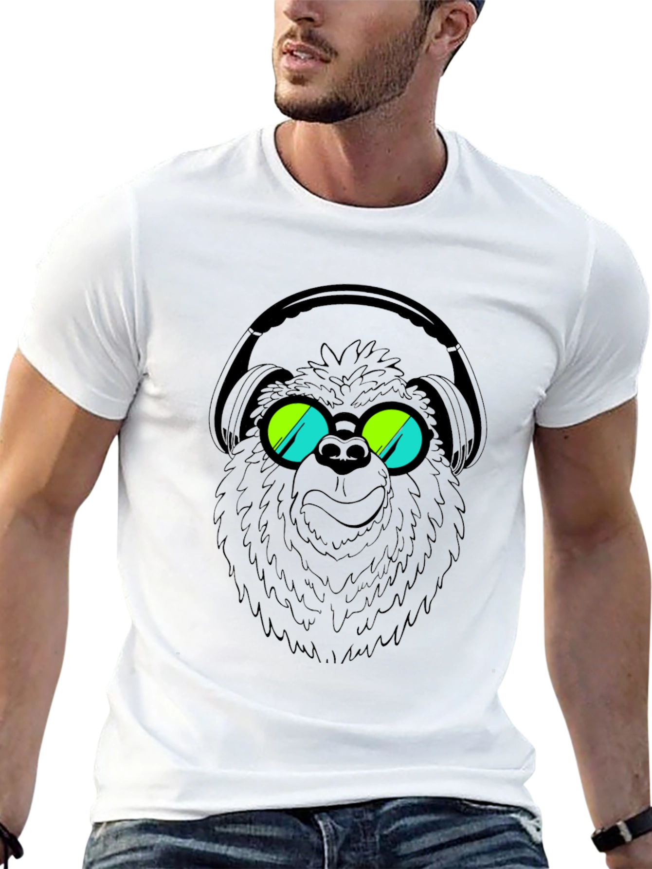 DJ Bear Graphic Tee - Cool & Comfy!
