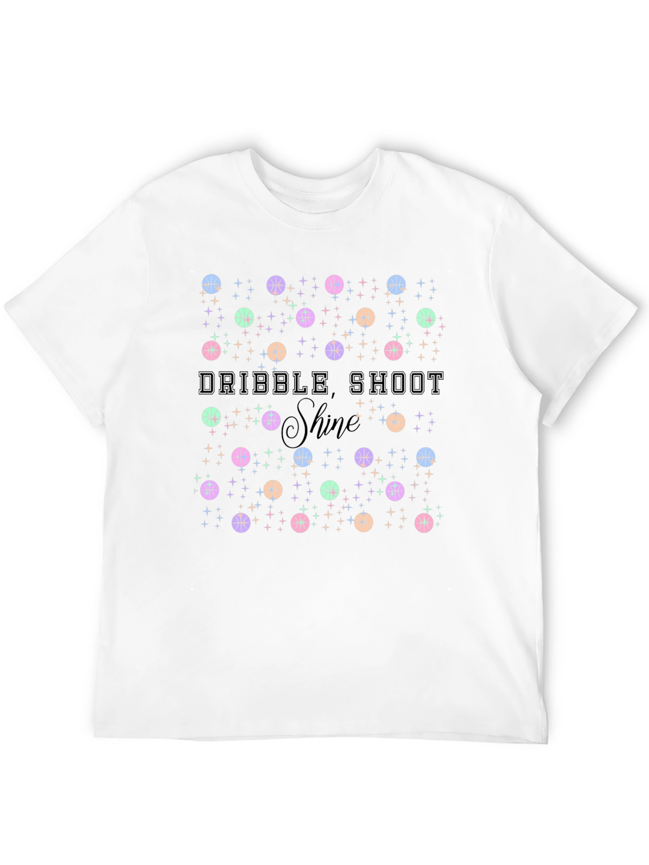 Dribble Shoot Shine Basketball T-Shirt