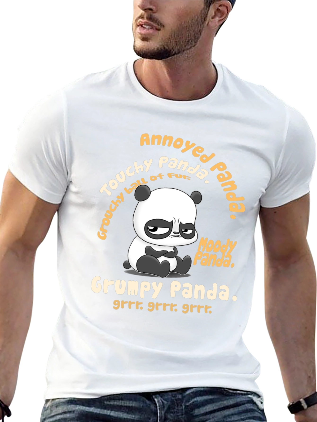 Grumpy Panda Graphic T-Shirt - Annoyed Panda Tee