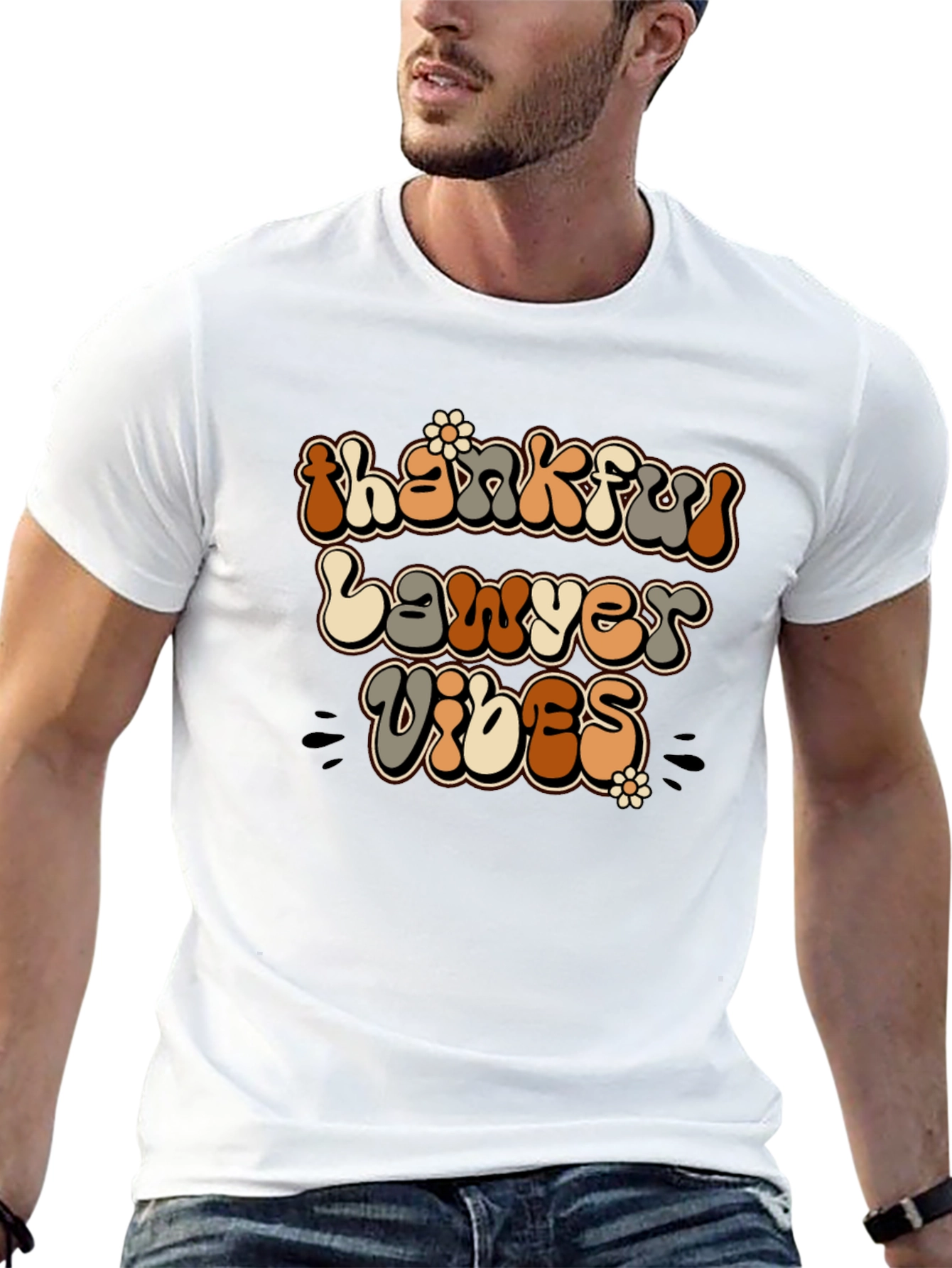 Thankful Lawyer Vibes Retro T-Shirt