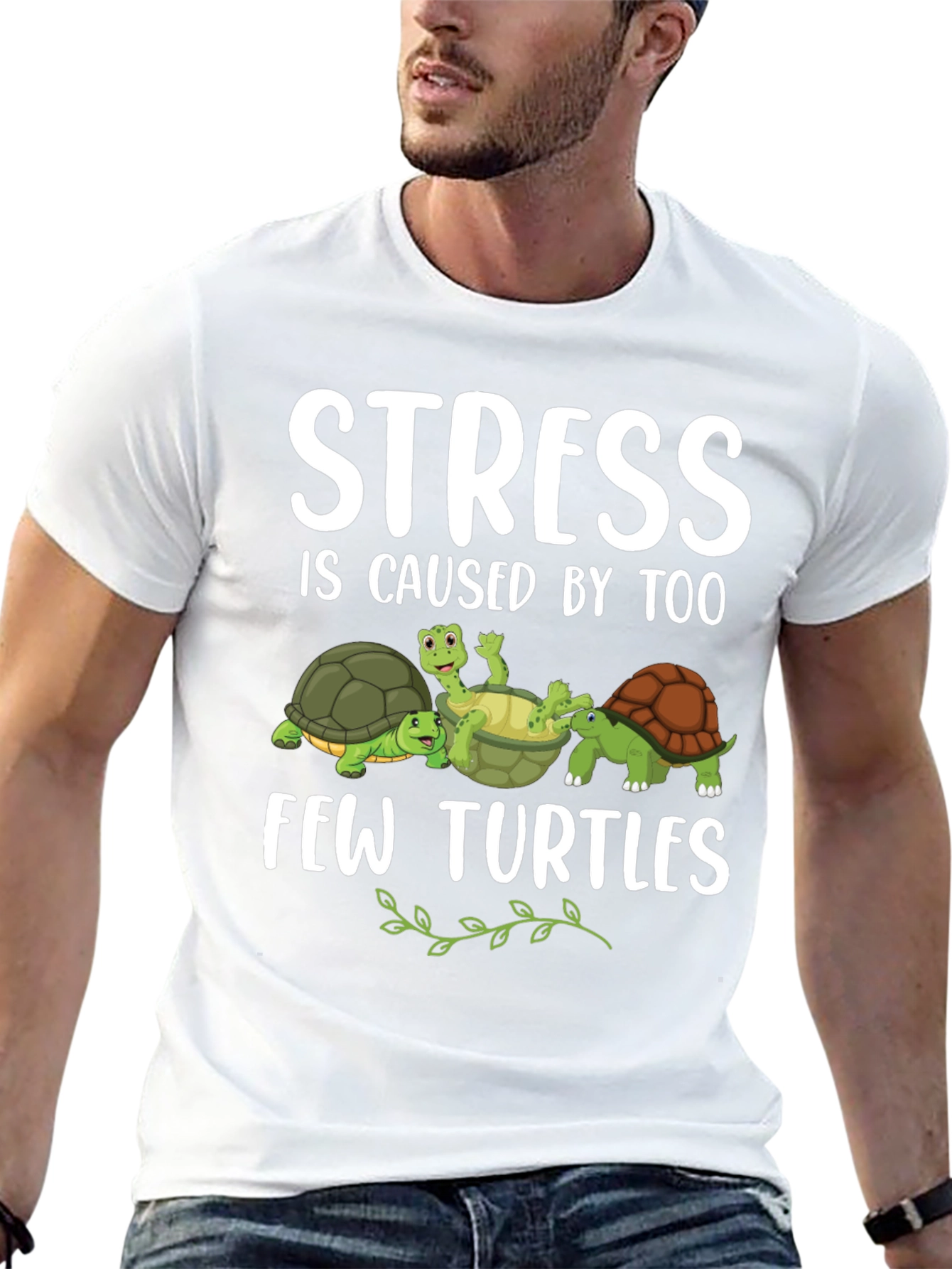 Stress Too Few Turtles Graphic T-Shirt