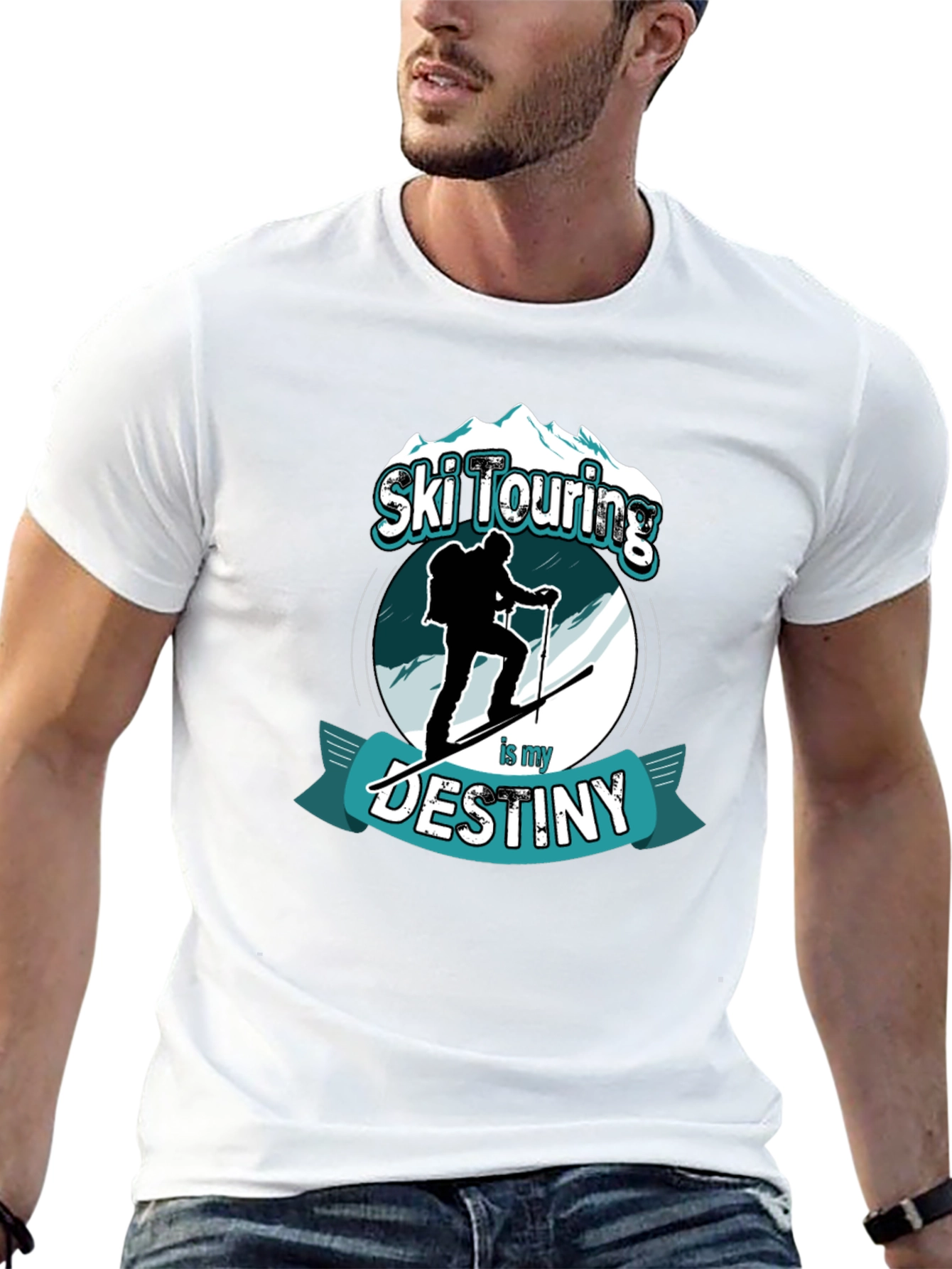 Ski Touring Destiny T-Shirt Black Graphic Tee