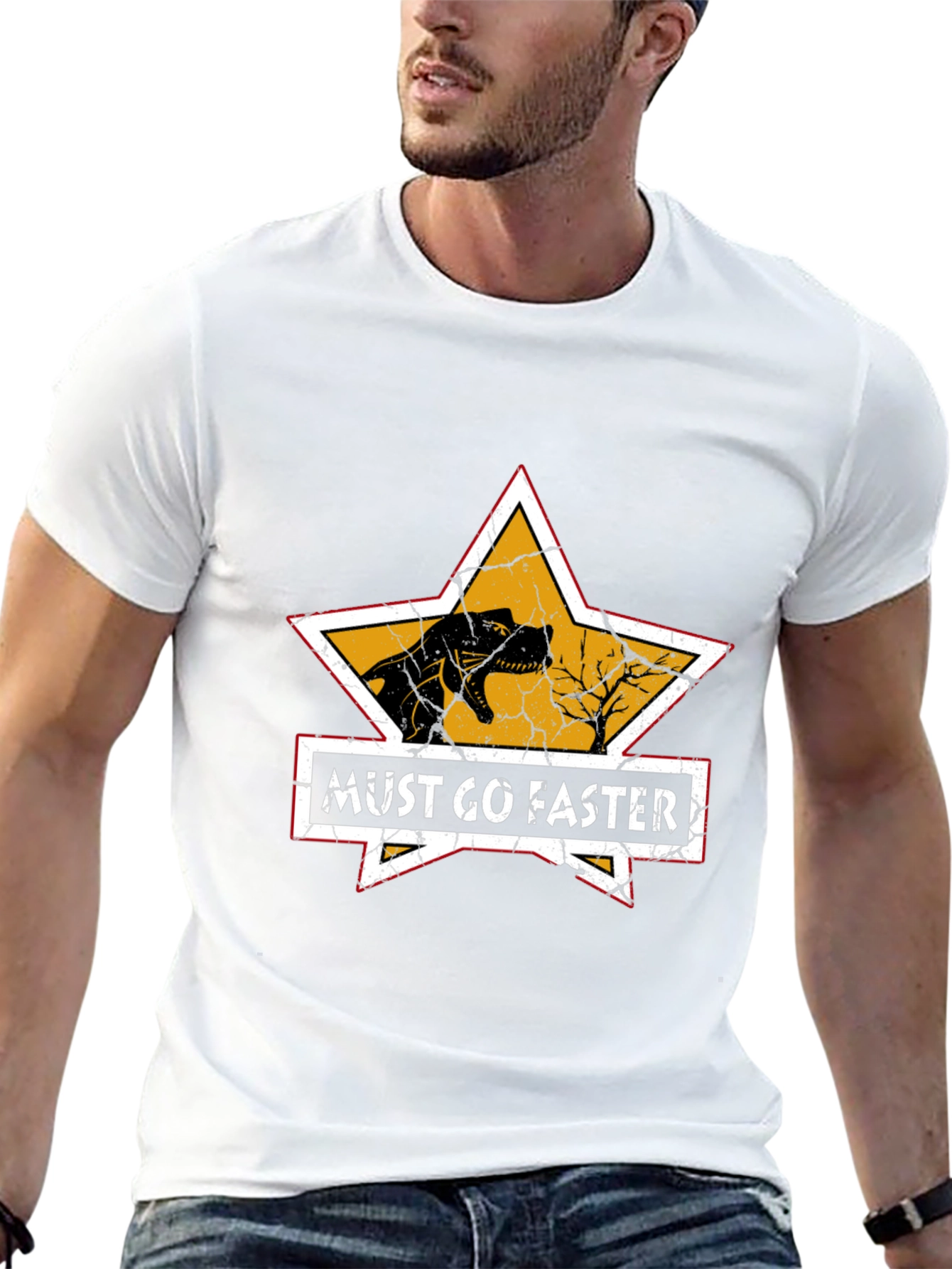 Must Go Faster Dinosaur Graphic Tee