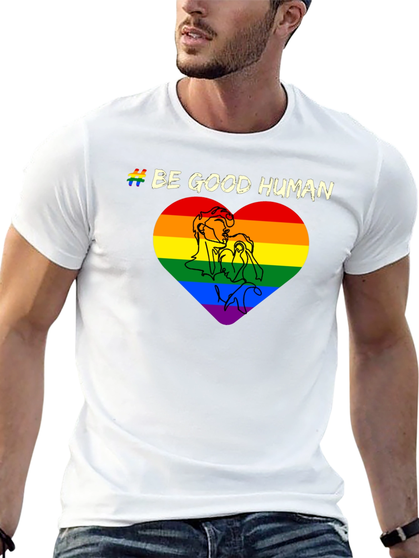 Be Good Human LGBT Pride Heart T-Shirt