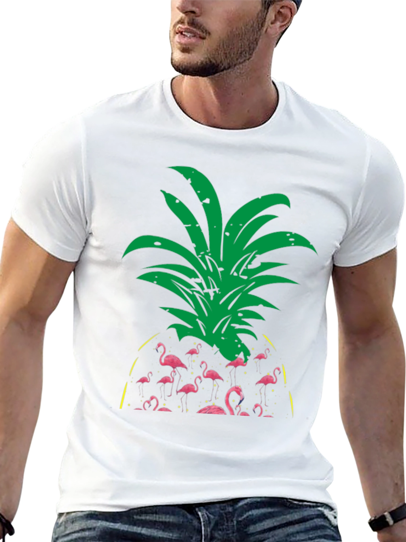 Flamingo Pineapple Graphic T-Shirt
