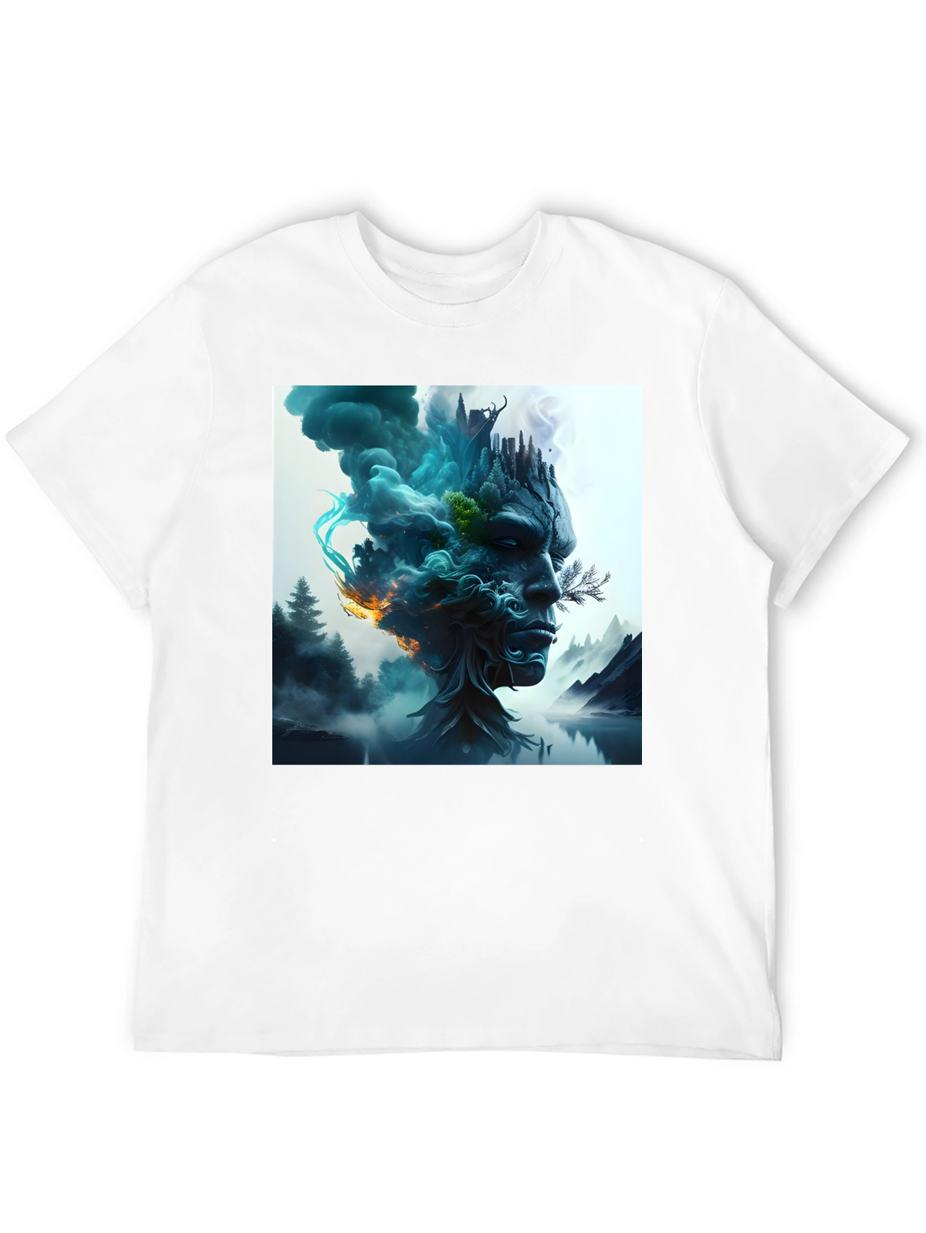 Nature Spirit Graphic Tee - Black Cotton Blend