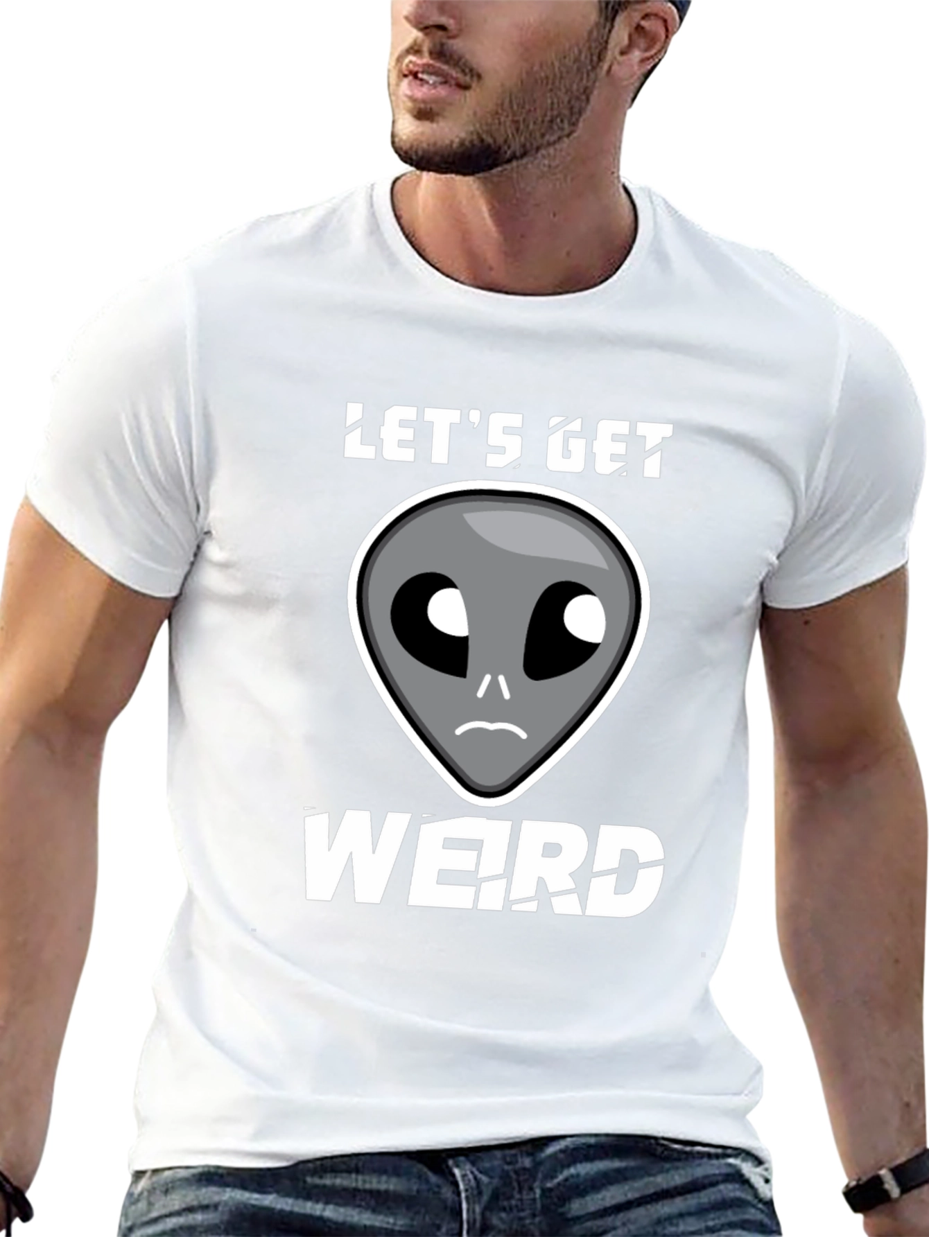 Lets Get Weird Alien Graphic T-Shirt