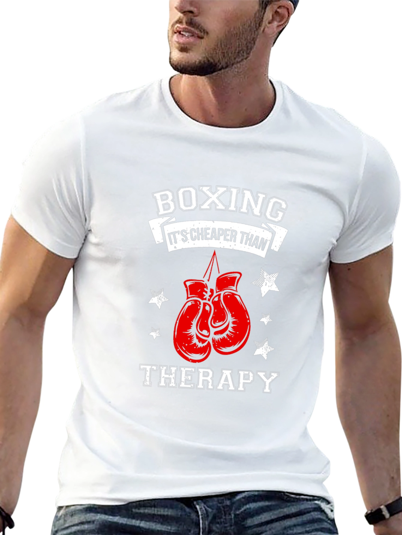 Boxing Cheaper Than Therapy Graphic Tee