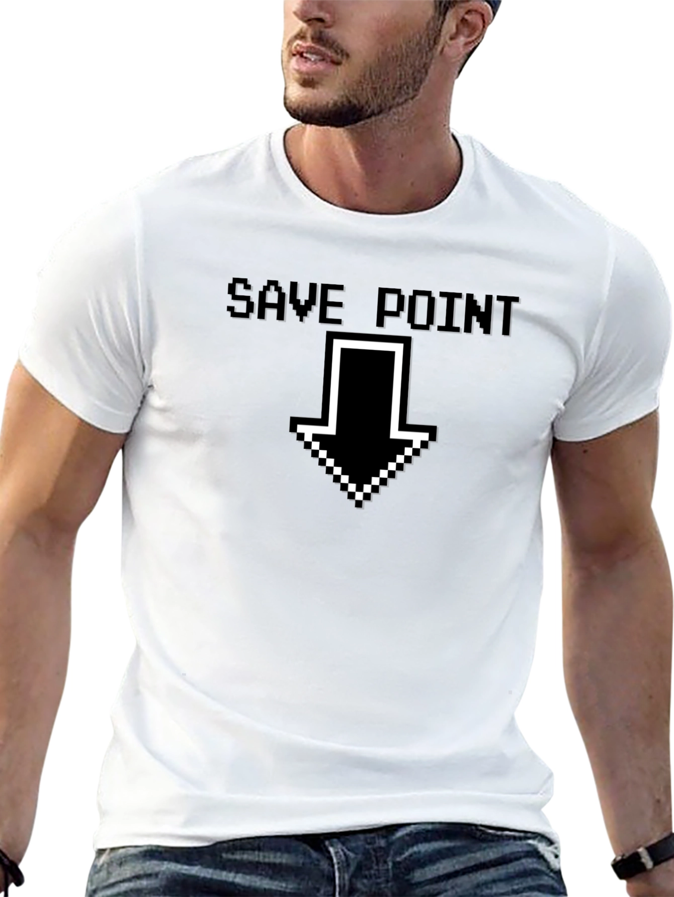 Save Point Arrow Pixel Art T-Shirt