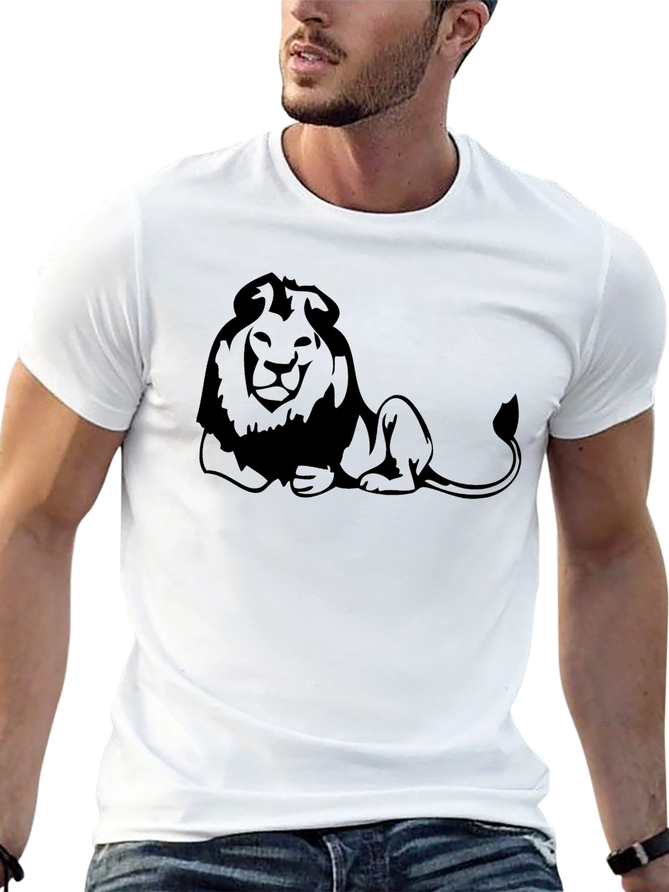 Black Lion Graphic T-Shirt - Cool Casual Tee