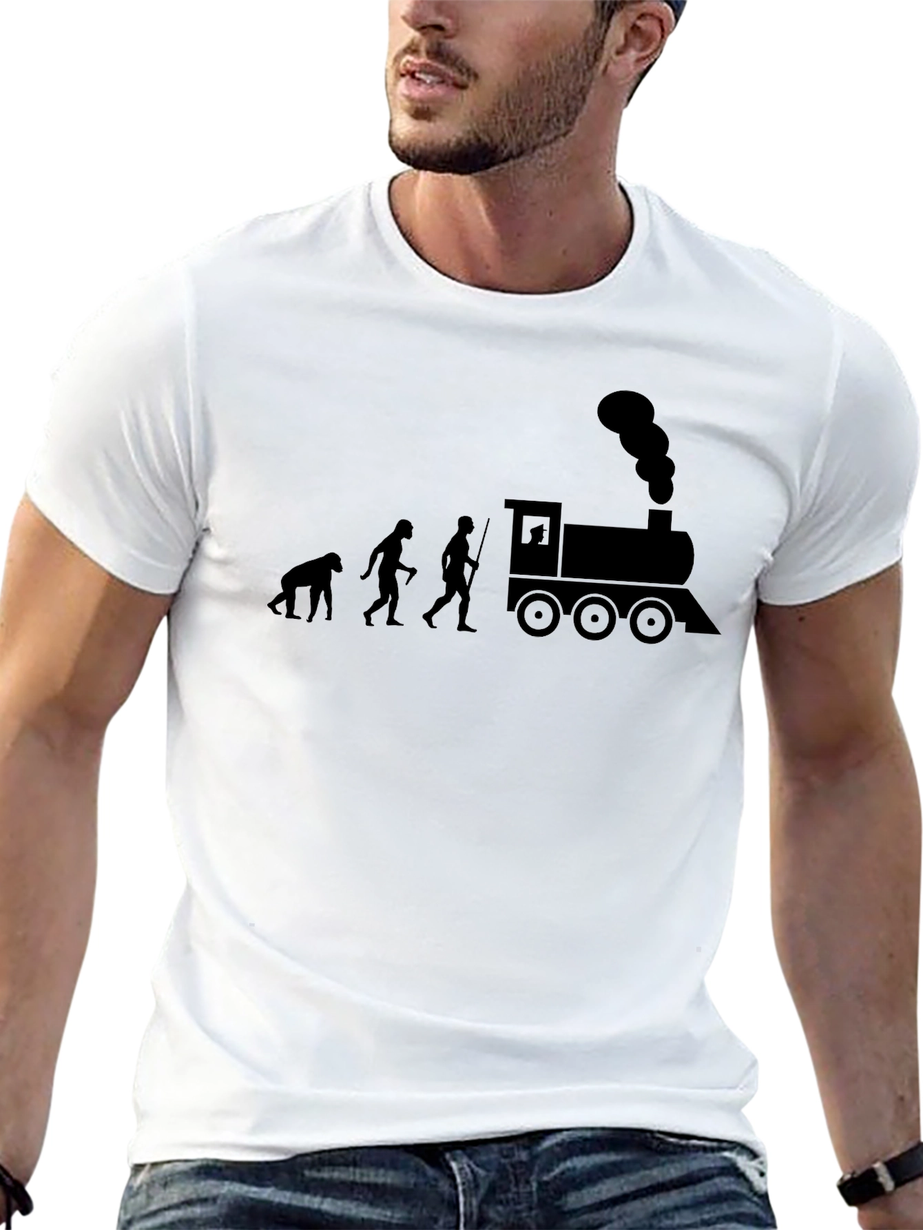 Evolution to Train Black T-Shirt