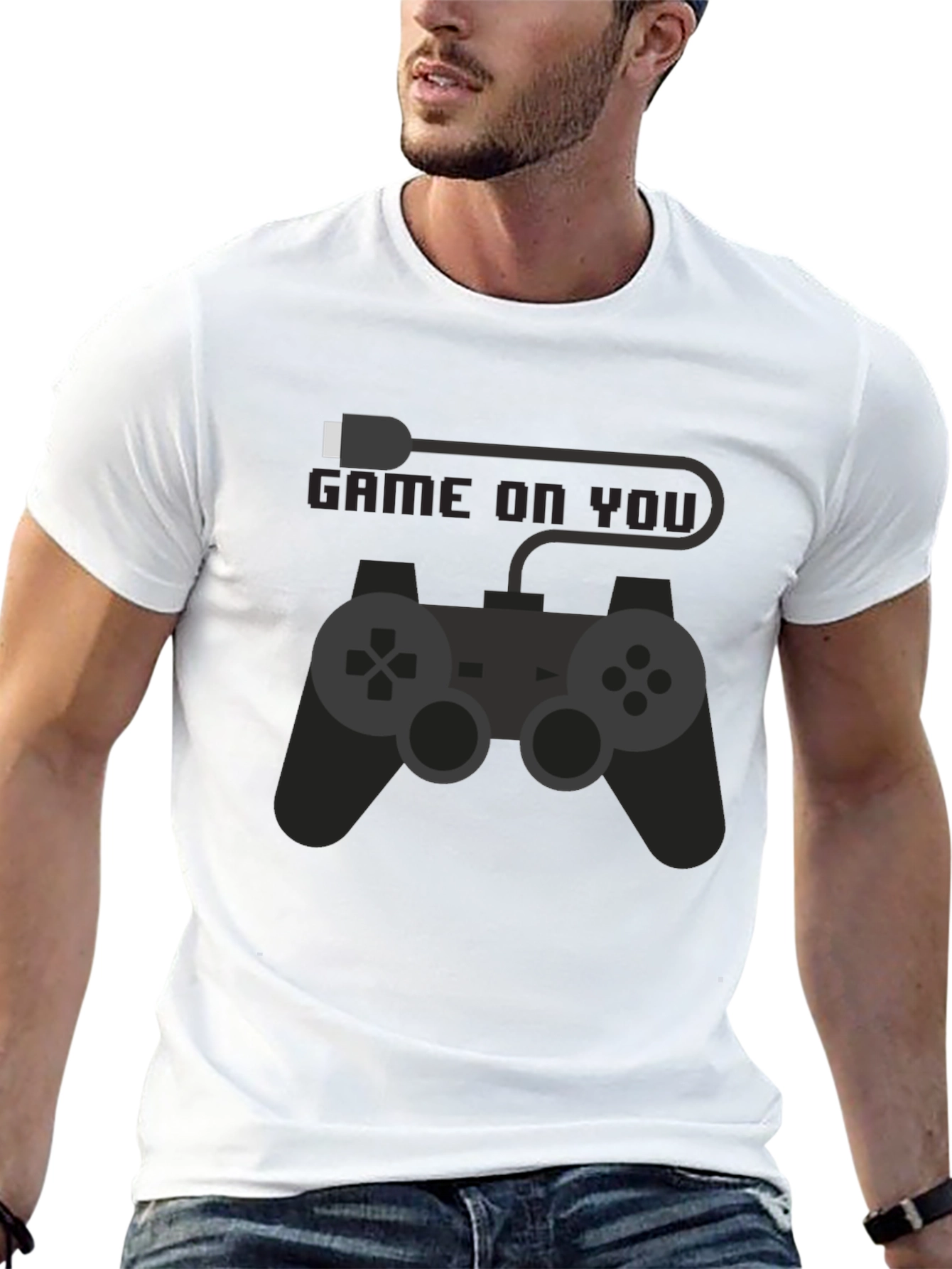 Game On You Black T-Shirt - Gamer Style