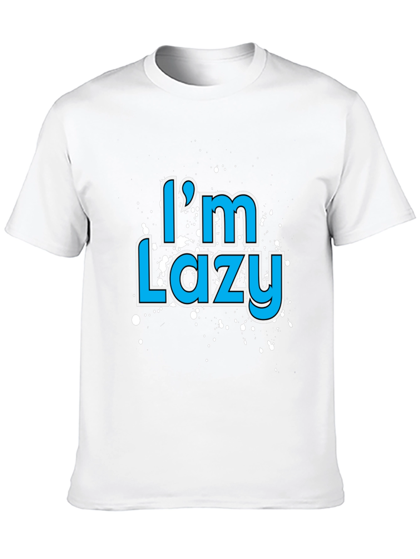 Im Lazy Graphic Print Black T-Shirt