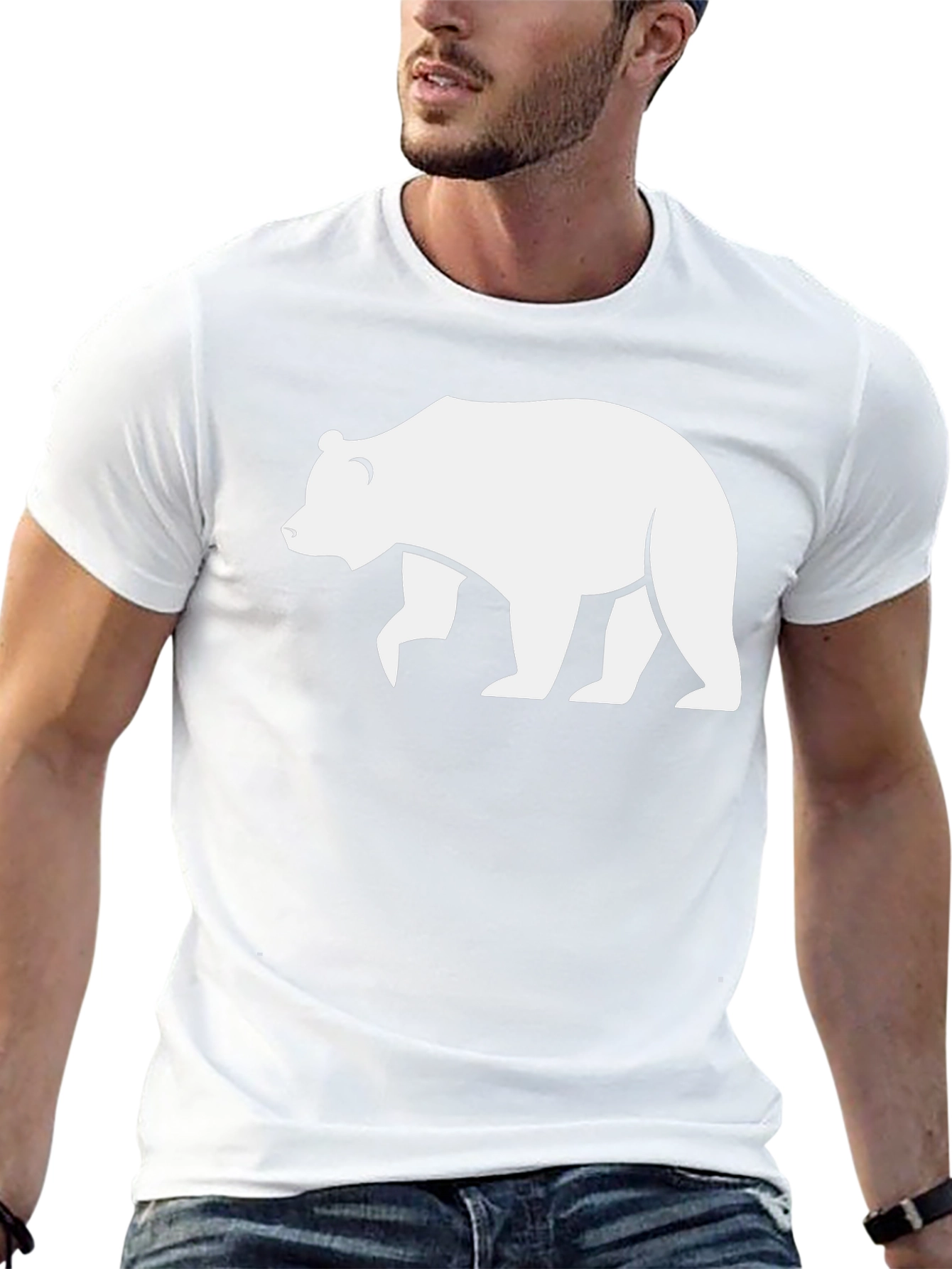 Bear Graphic Black T-Shirt - Casual Style