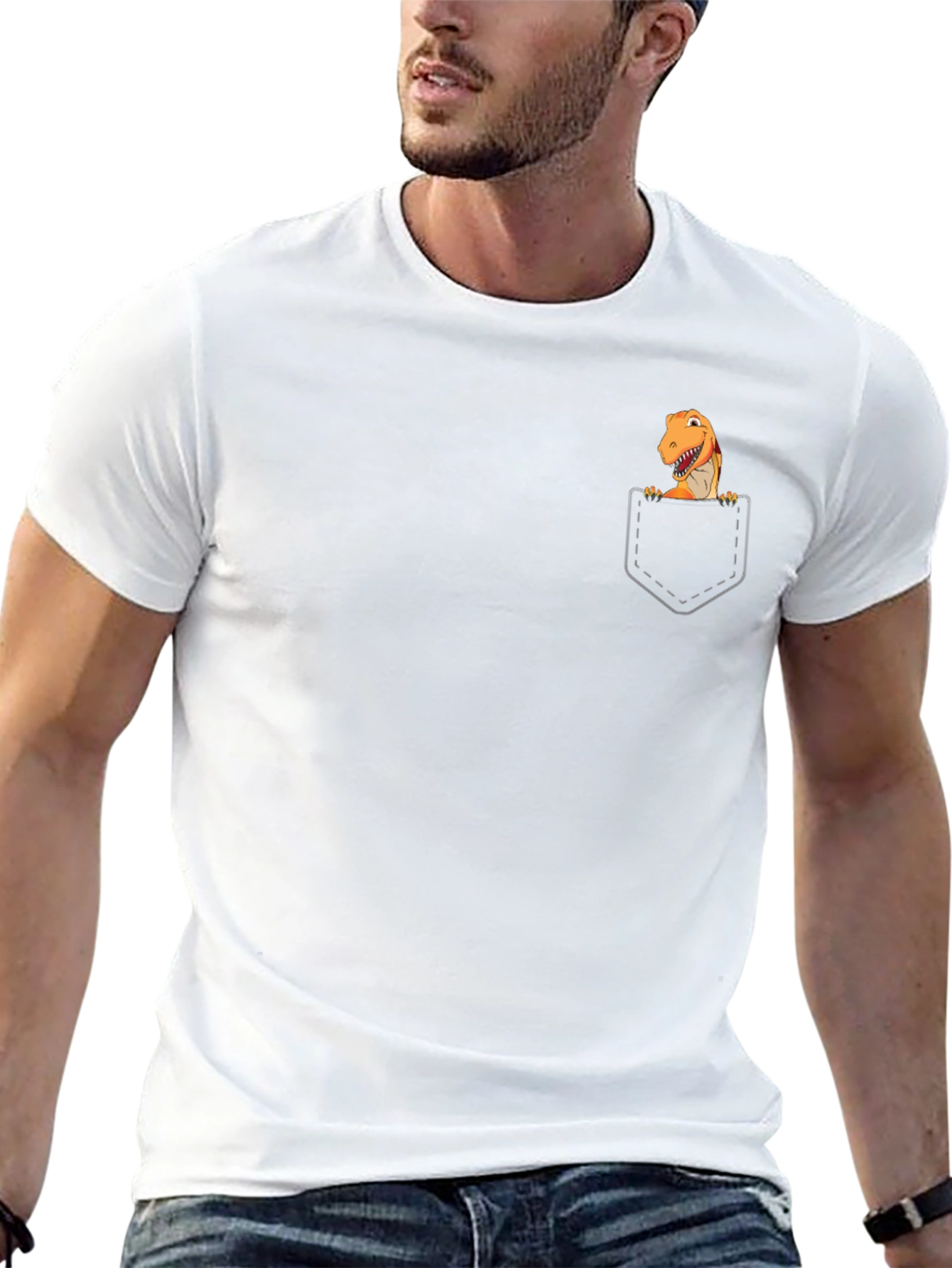 T-Rex Pocket Graphic Tee - Black