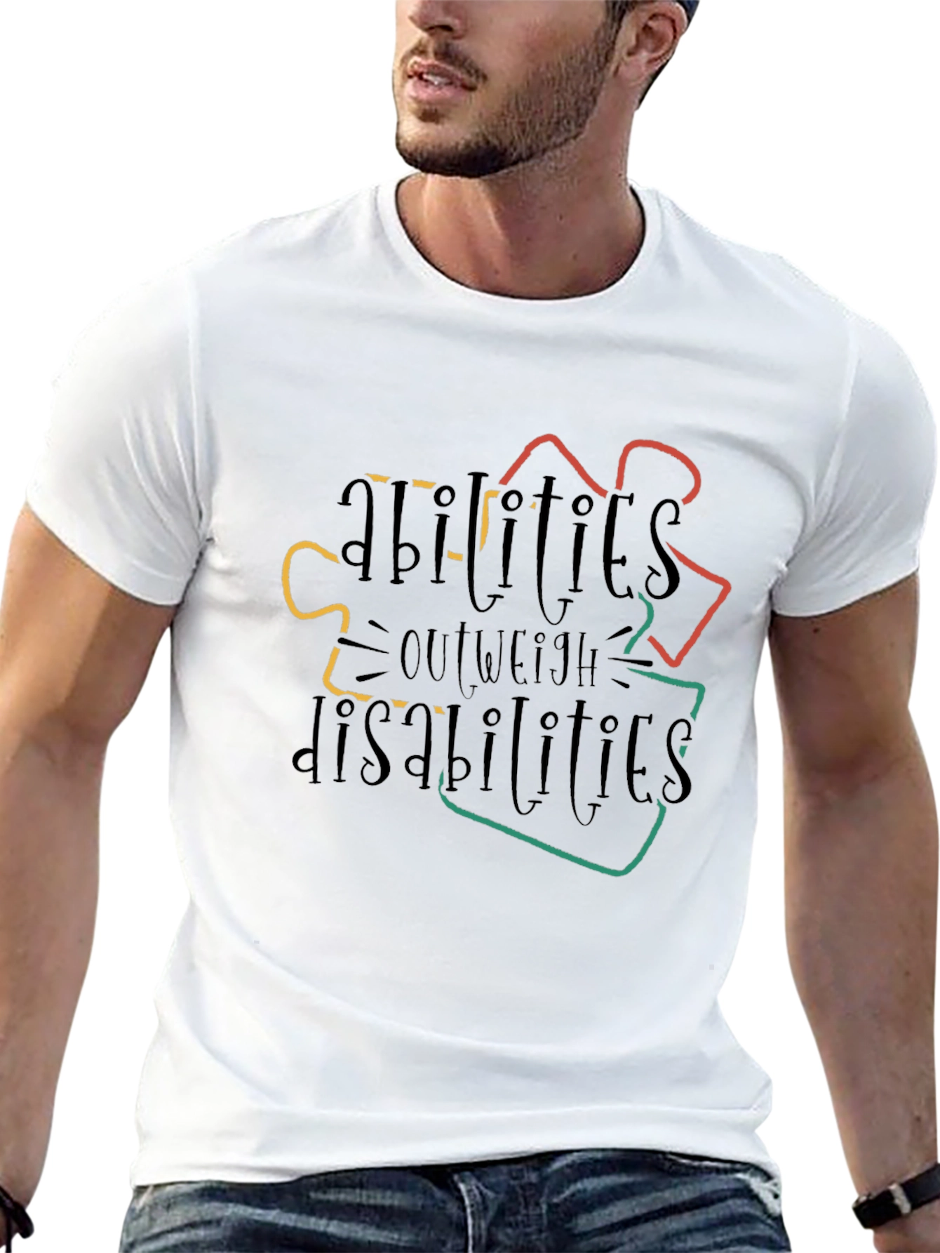 Autism Awareness T-Shirt: Abilities Outweigh Disabilities