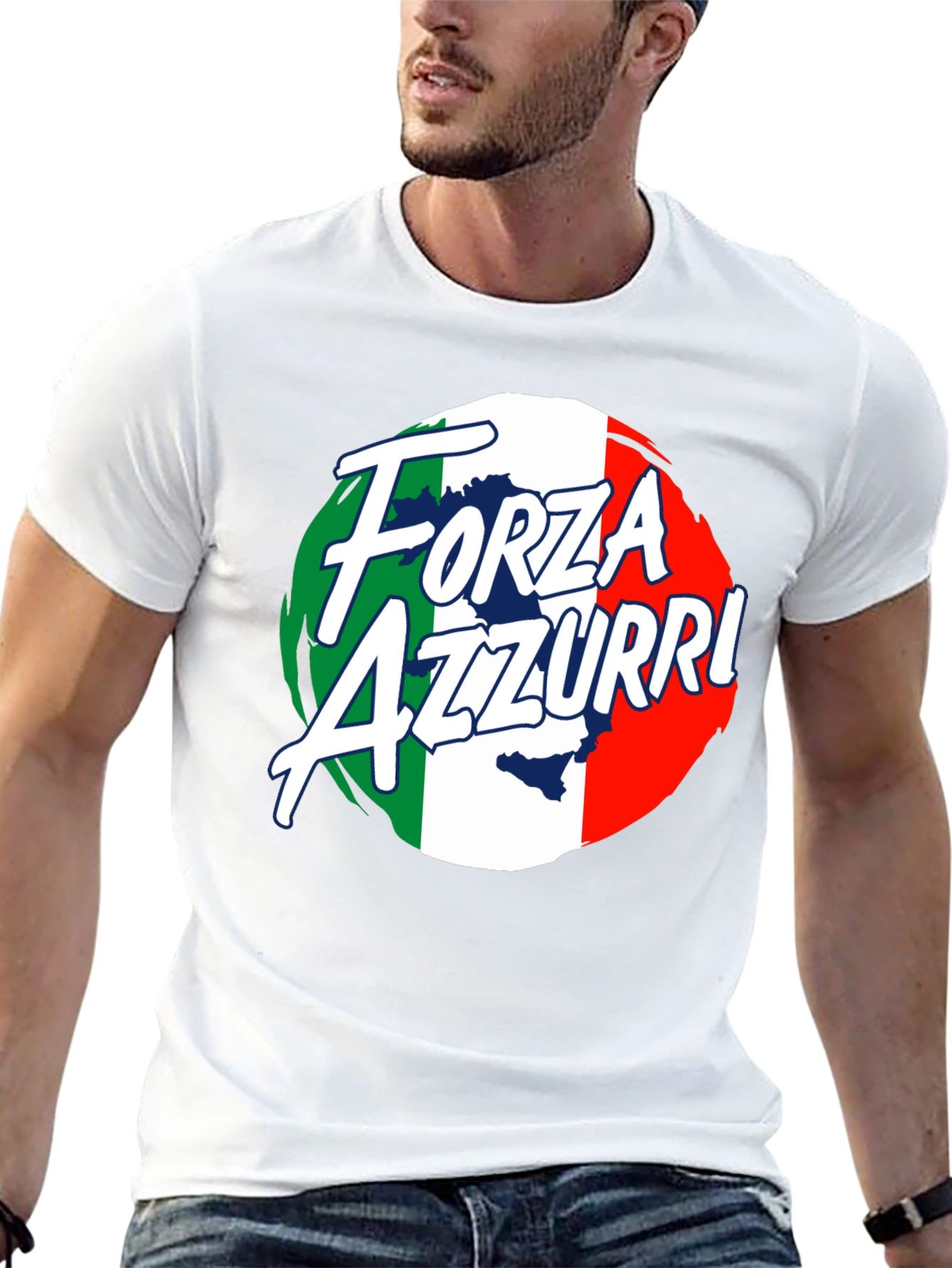 Forza Azzurri Italy Flag T-Shirt