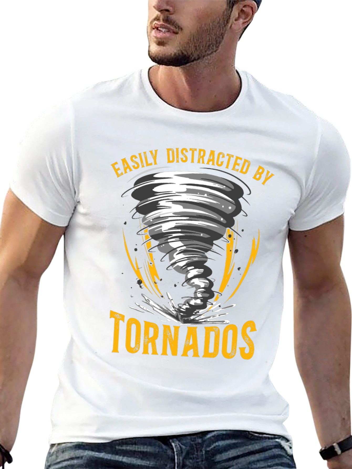 Easily Distracted by Tornados Graphic T-Shirt
