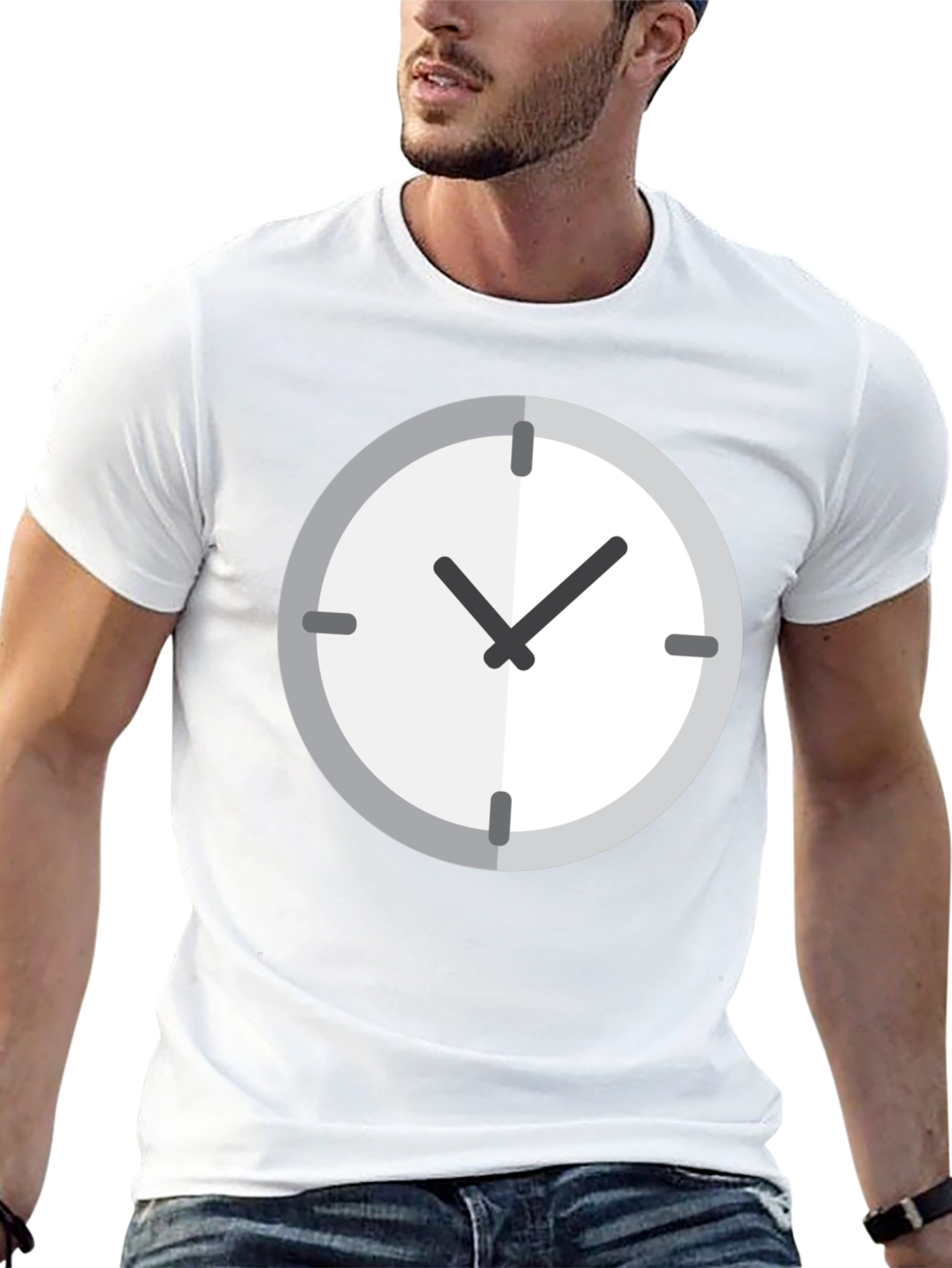 Time Flies Mens Black Graphic Tee