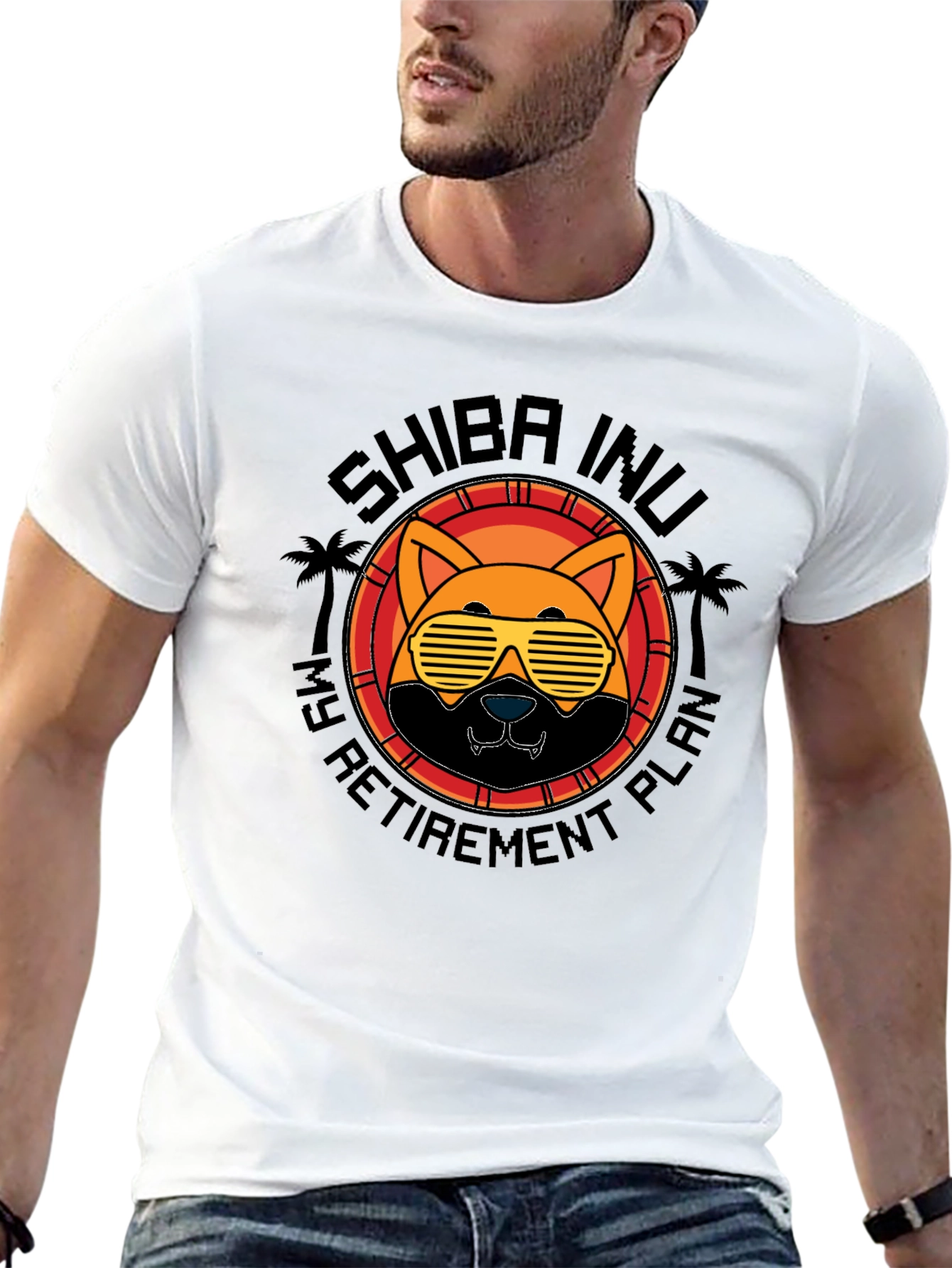 Shiba Inu Retirement Plan Black T-Shirt