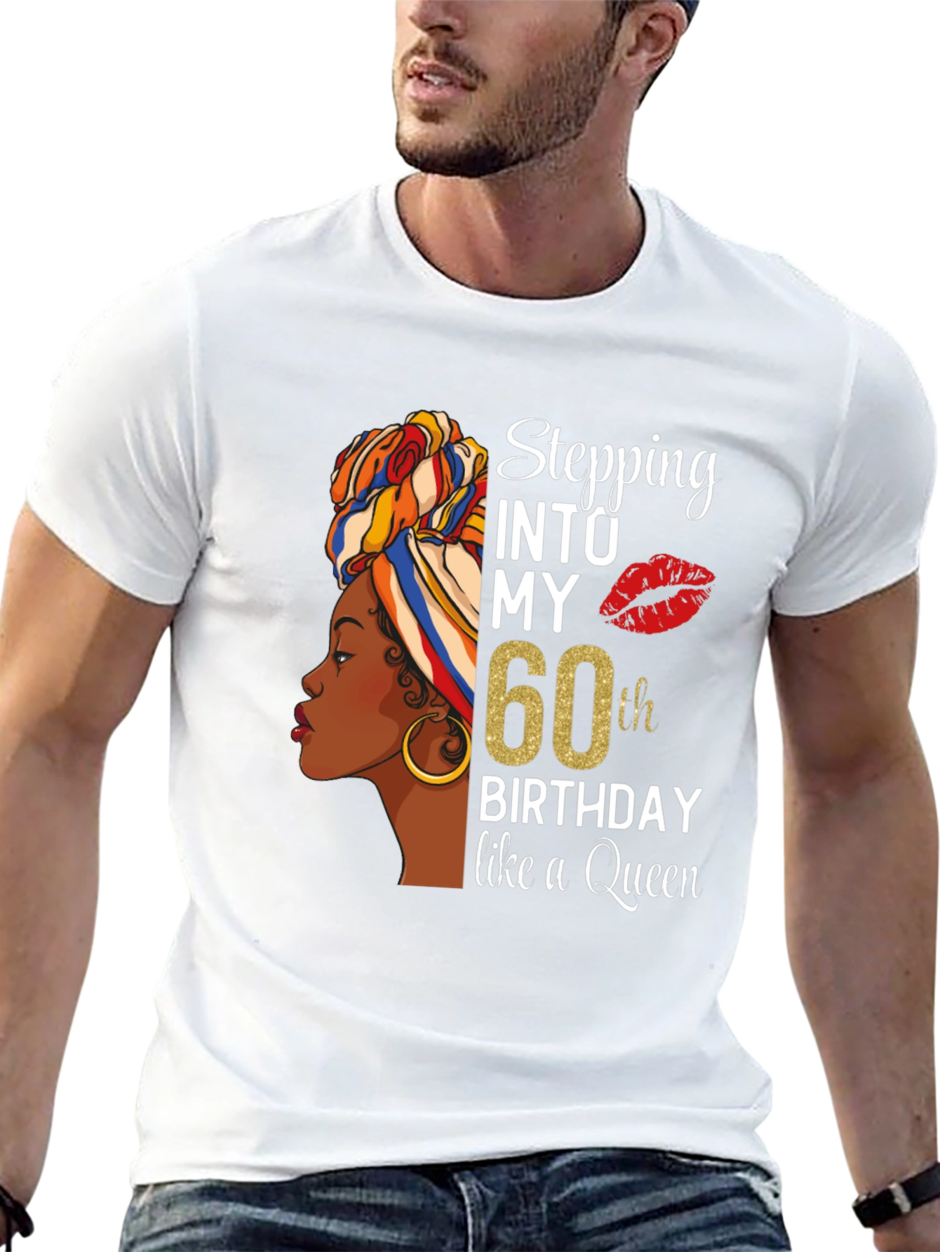 Stepping Into My 60th Birthday Queen T-Shirt