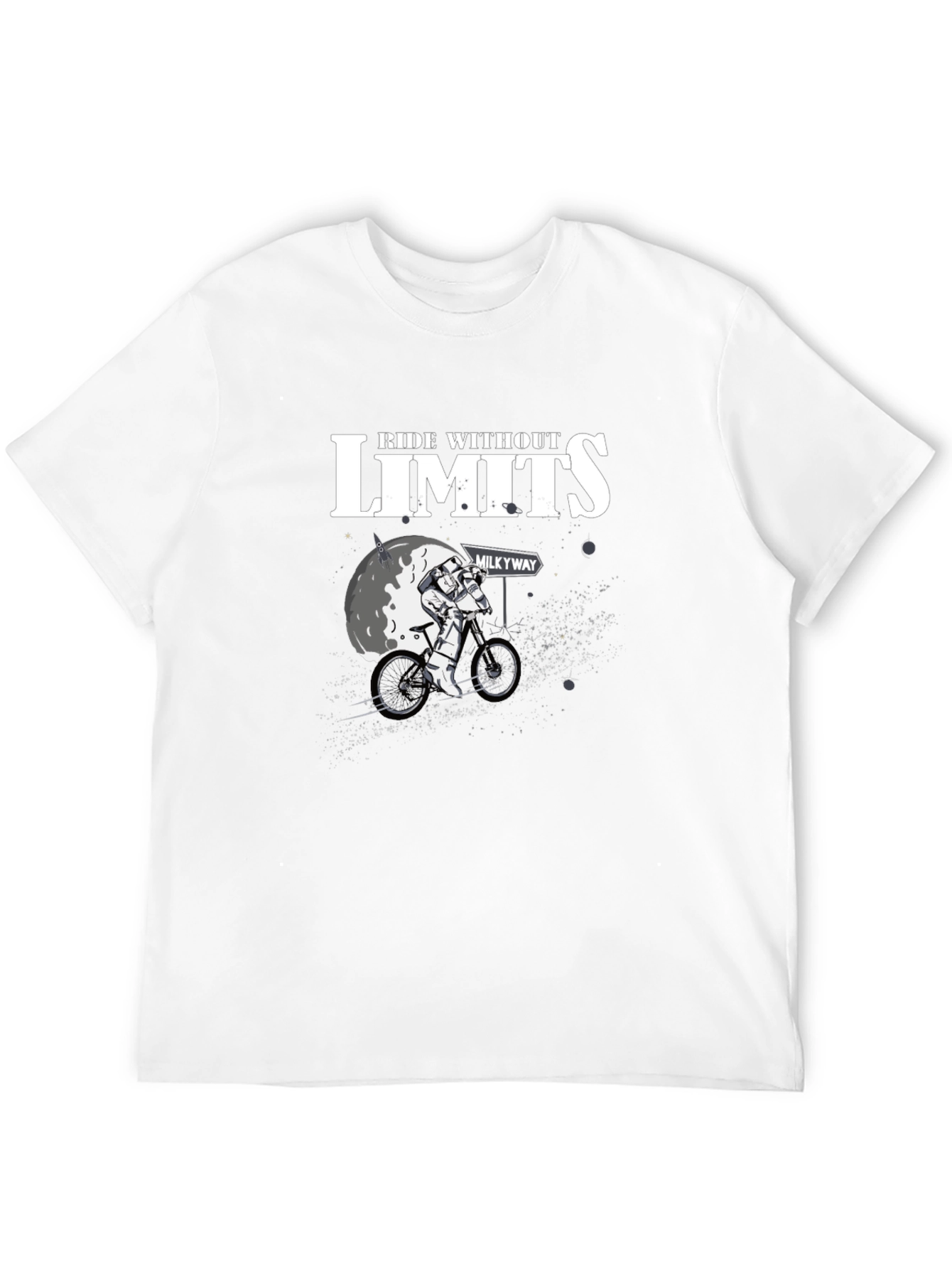 Ride Without Limits T-Shirt - Astronaut Bike Design