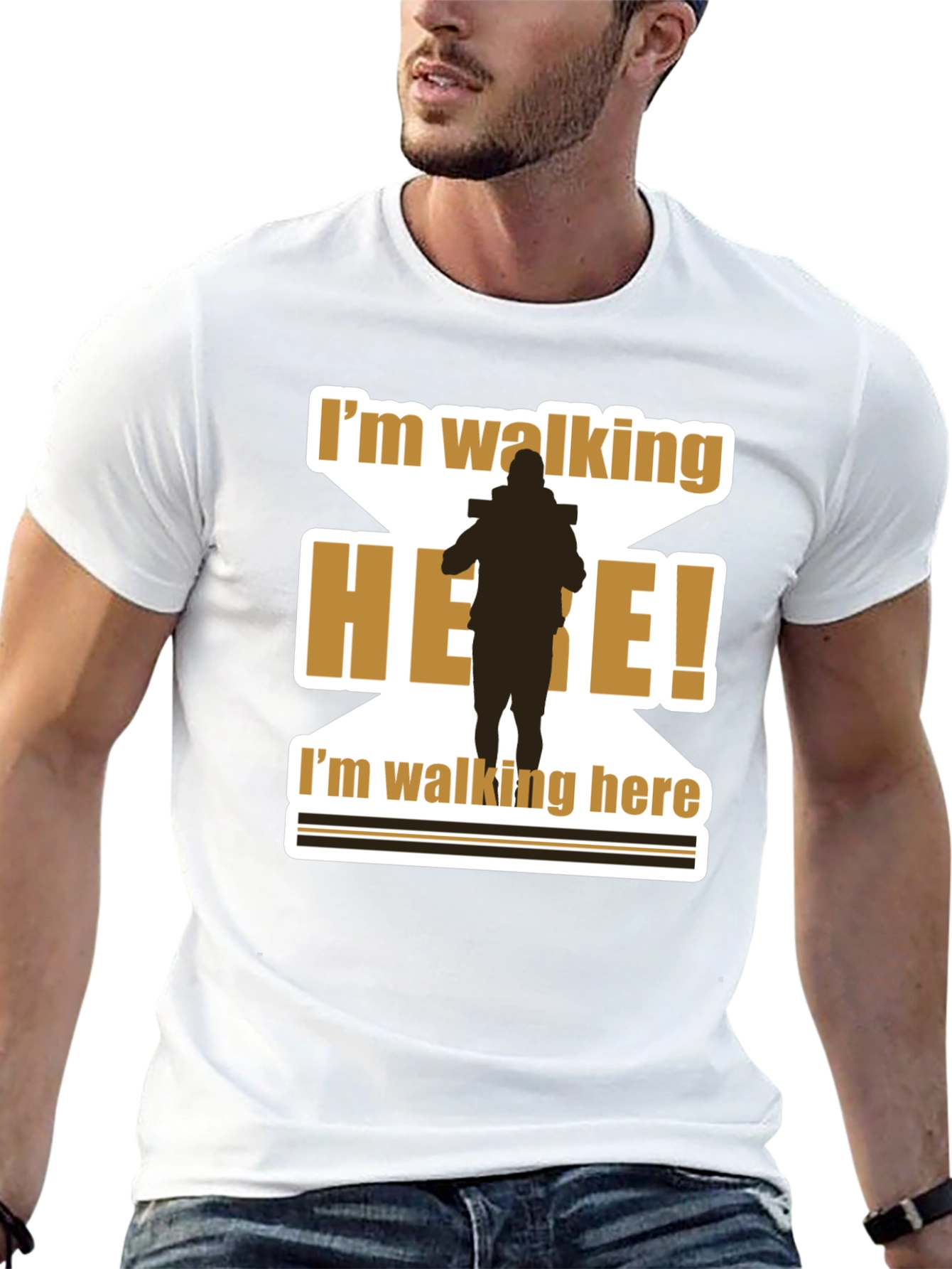 Im Walking Here T-Shirt Funny Movie Quote