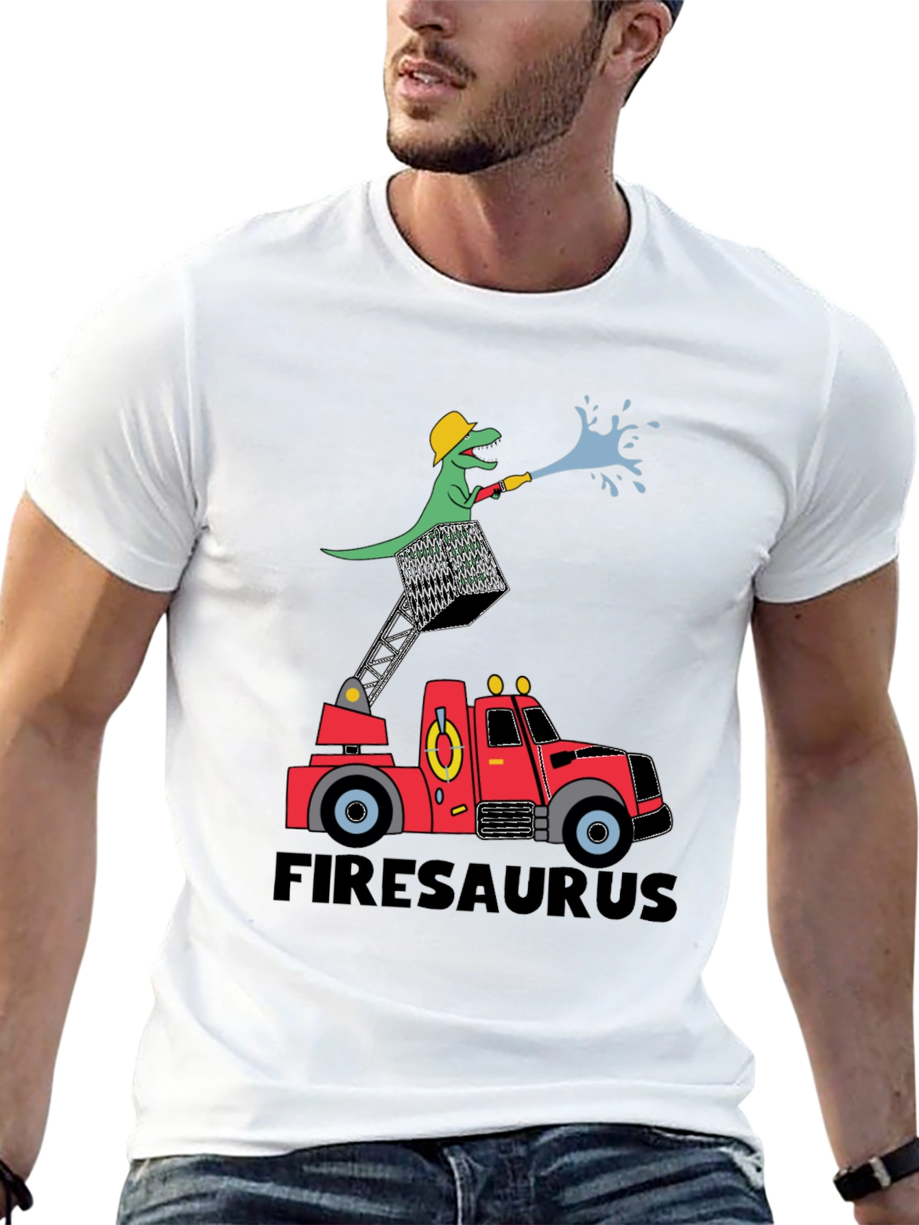 Firesaurus T-Shirt: Dinosaur Firefighter