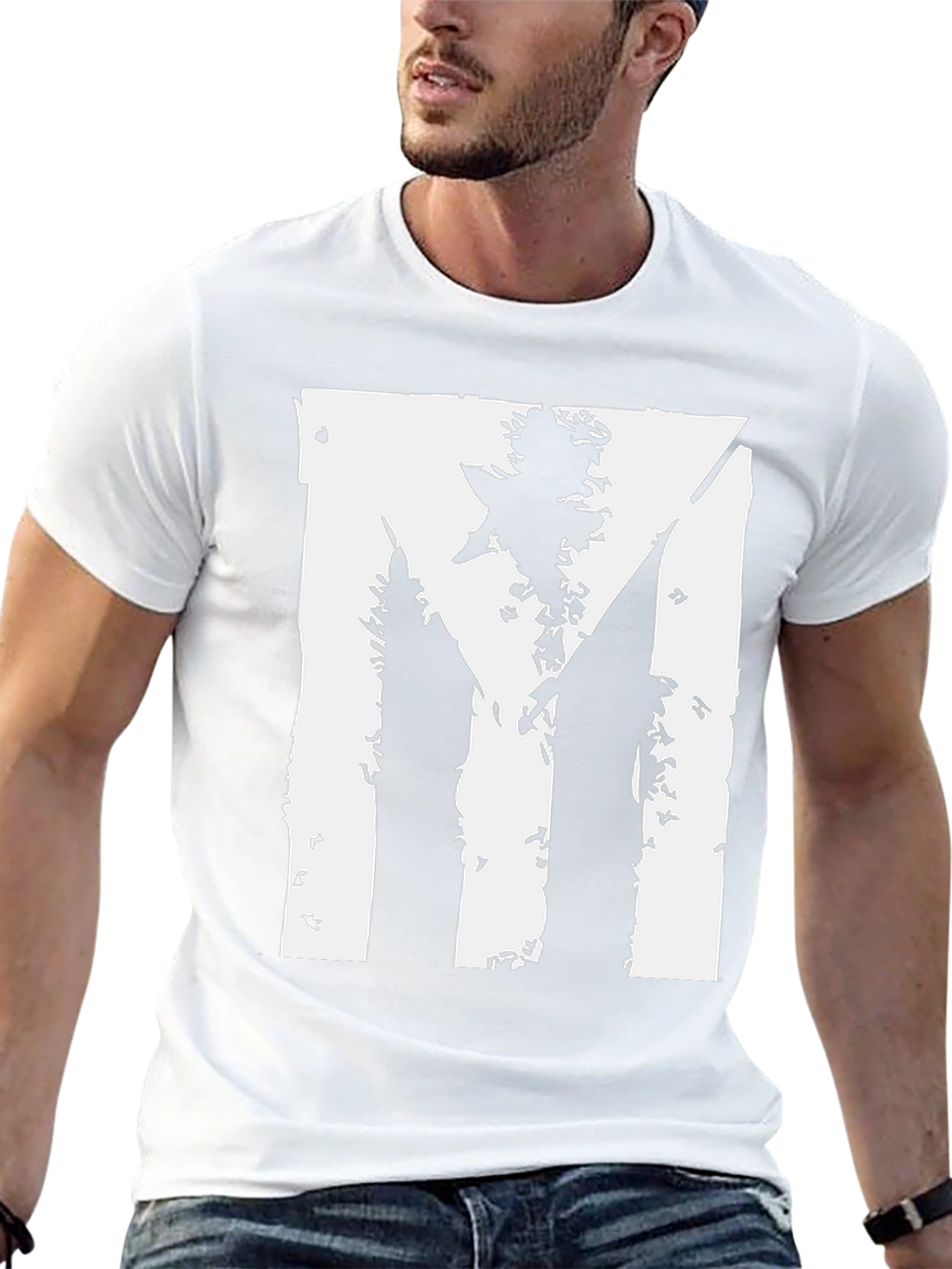 Distressed Flag Graphic Tee - Black Cotton Blend