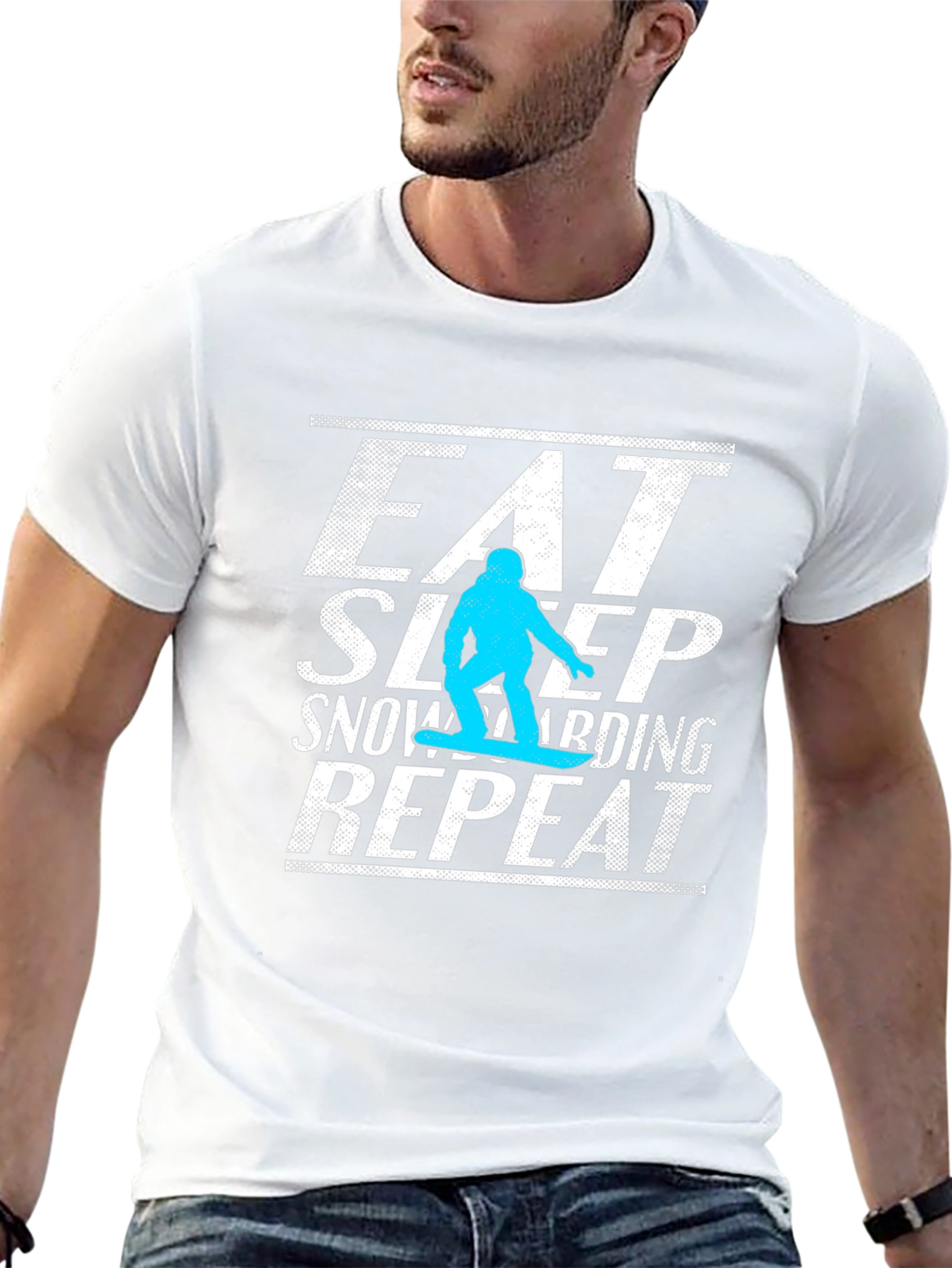 Eat Sleep Snowboarding Repeat Graphic Tee