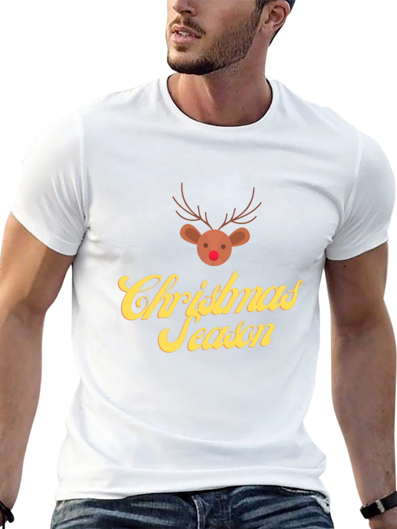 Christmas Season Reindeer Graphic Tee