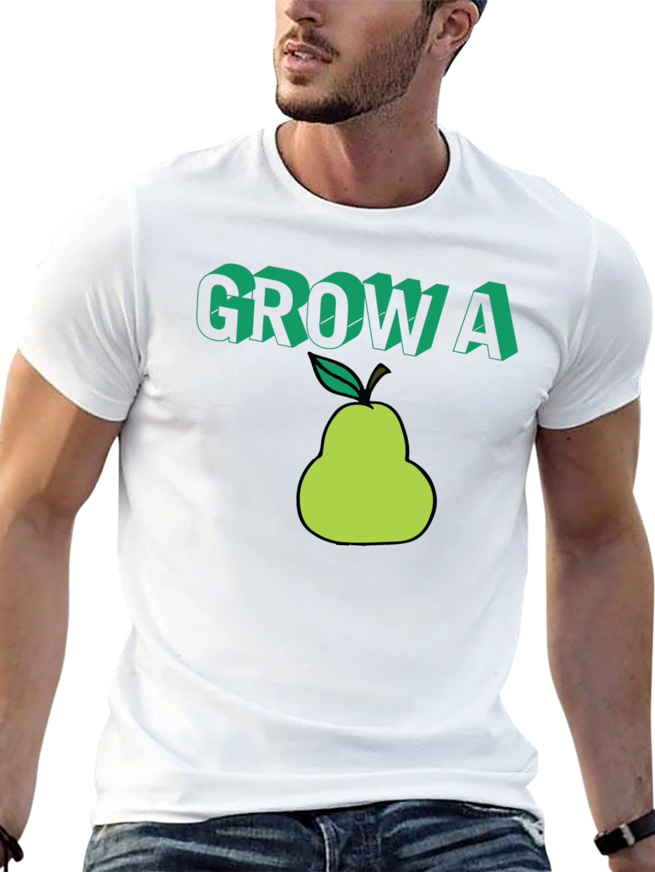Grow a Pear T-Shirt - Funny Fruit Graphic Tee