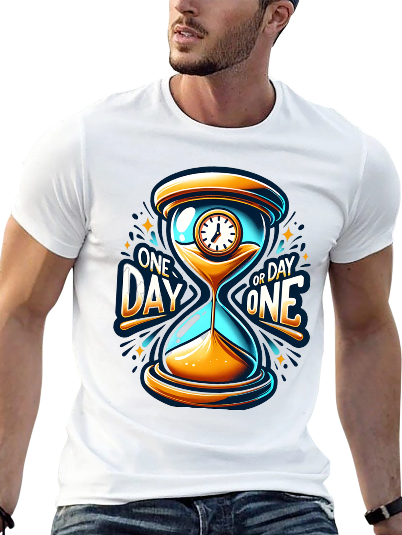 One Day or Day One Hourglass T-Shirt