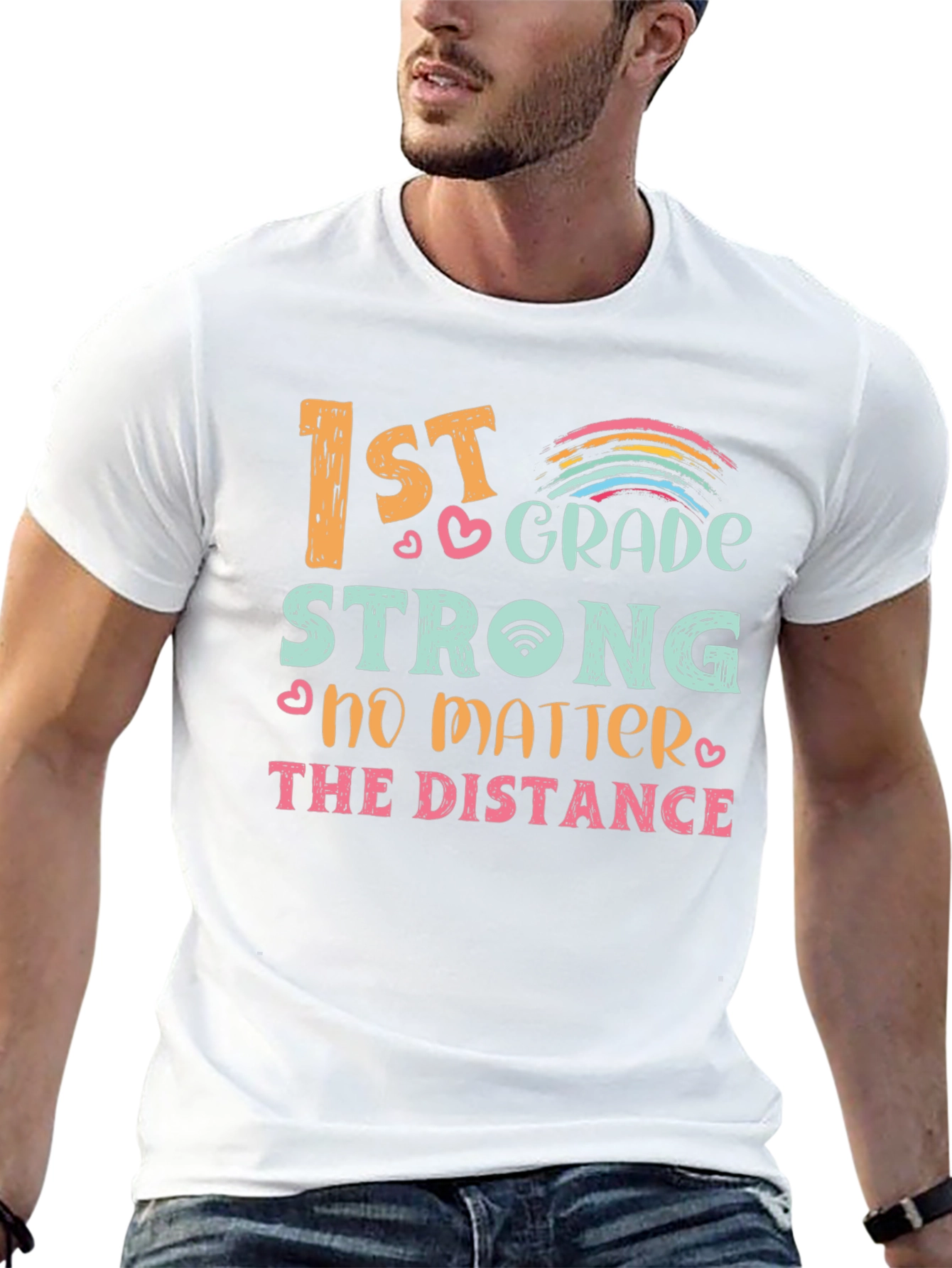 1st Grade Strong Distance Learning T-Shirt