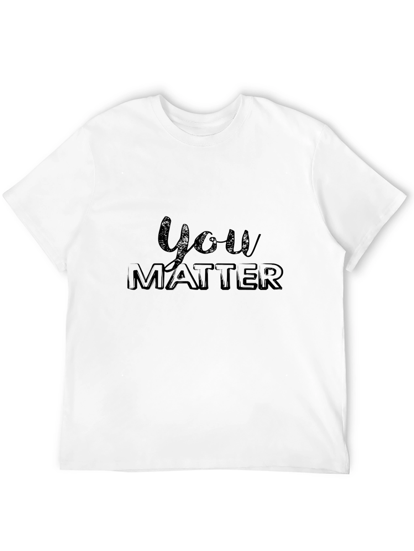 You Matter Graphic Tee - Soft Black Cotton T-Shirt