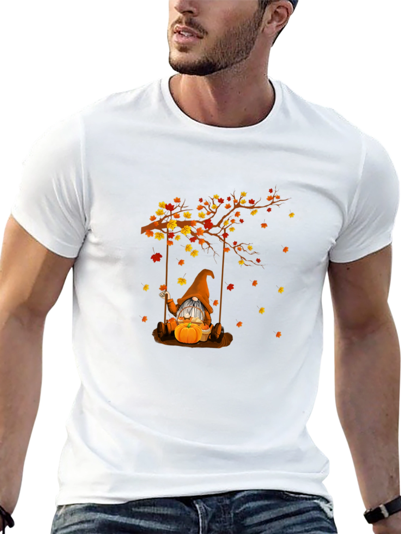 Gnome on Swing Fall T-Shirt
